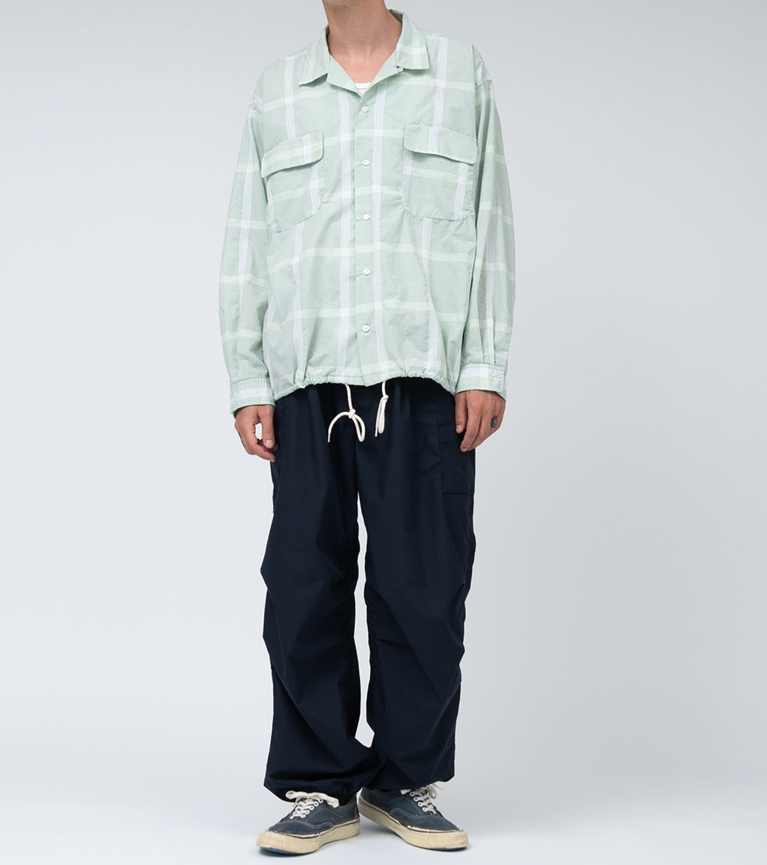 nanamica PALAKA Check Shirt , Coral Green