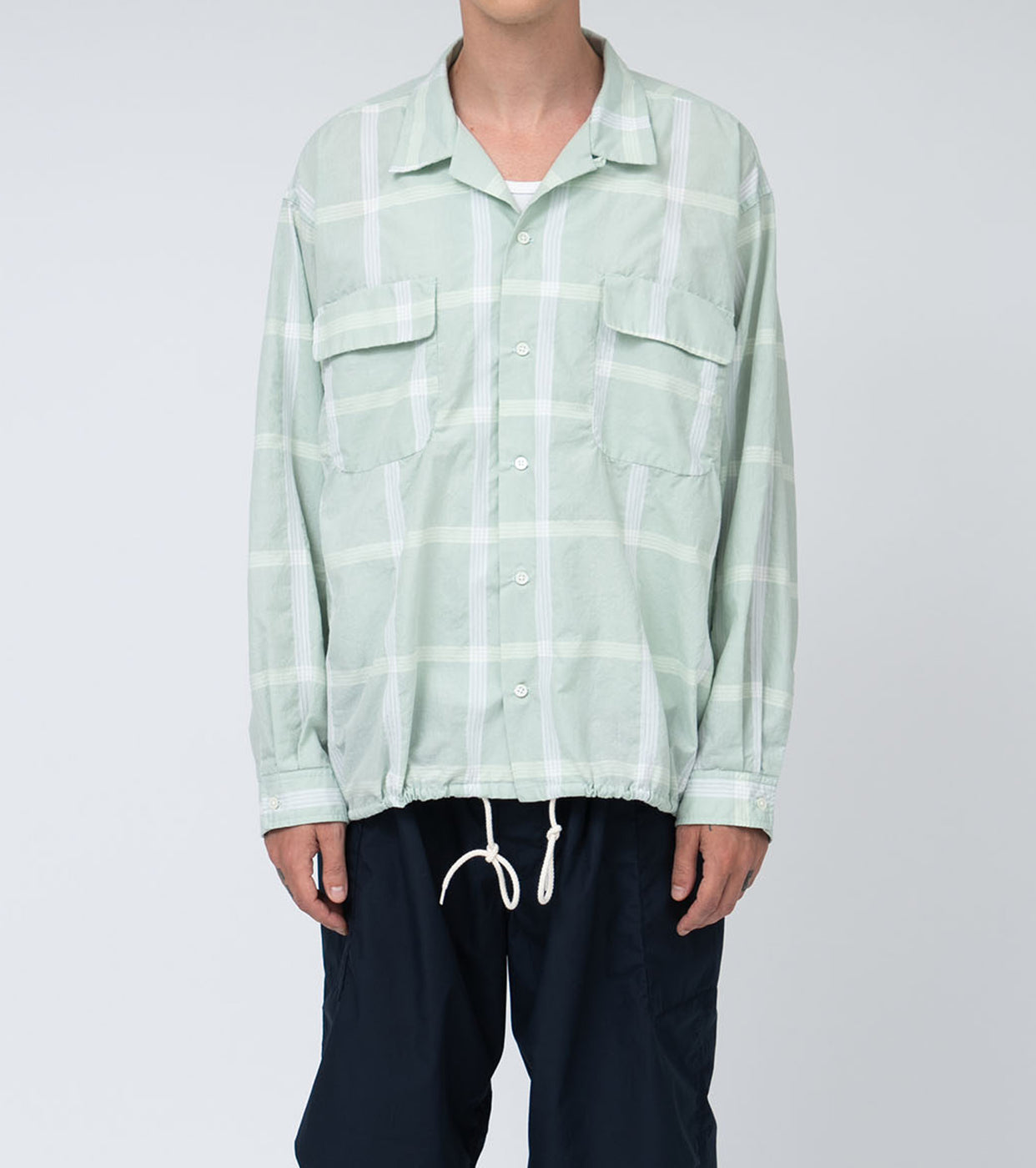 nanamica PALAKA Check Shirt , Coral Green