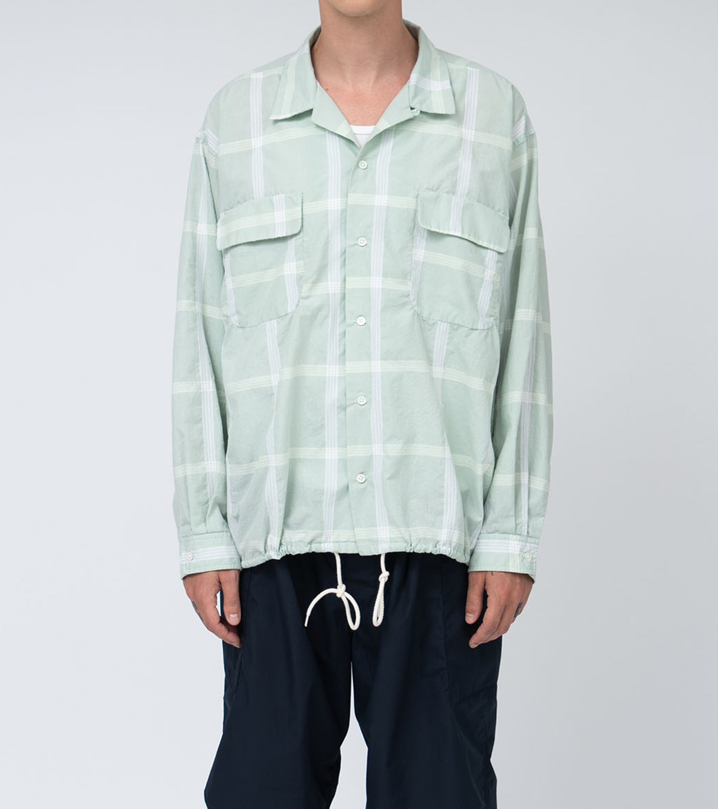 nanamica PALAKA Check Shirt , Coral Green