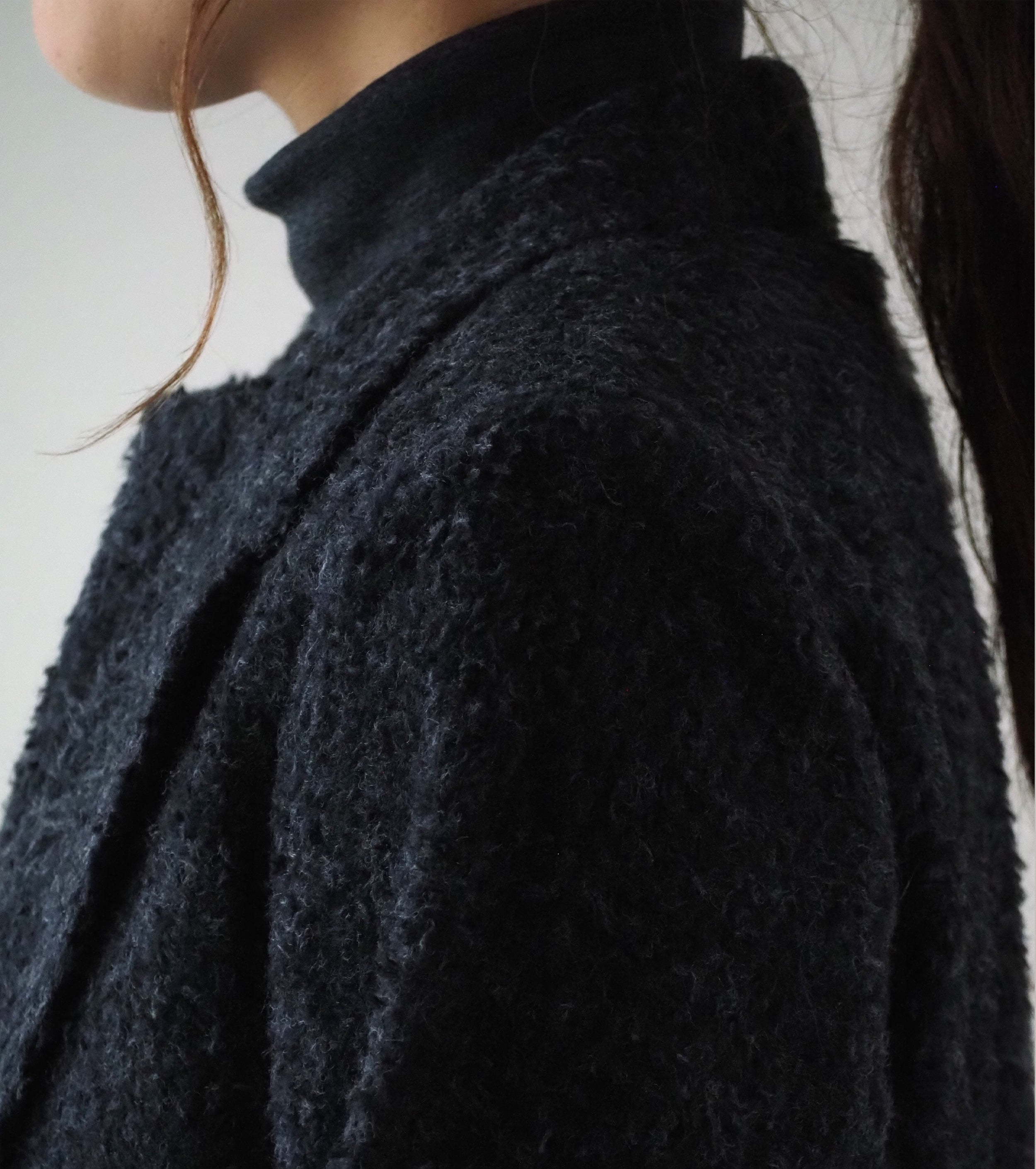 blurhms Brushed Wool Cardigan Jacket ,Heather Charcoal