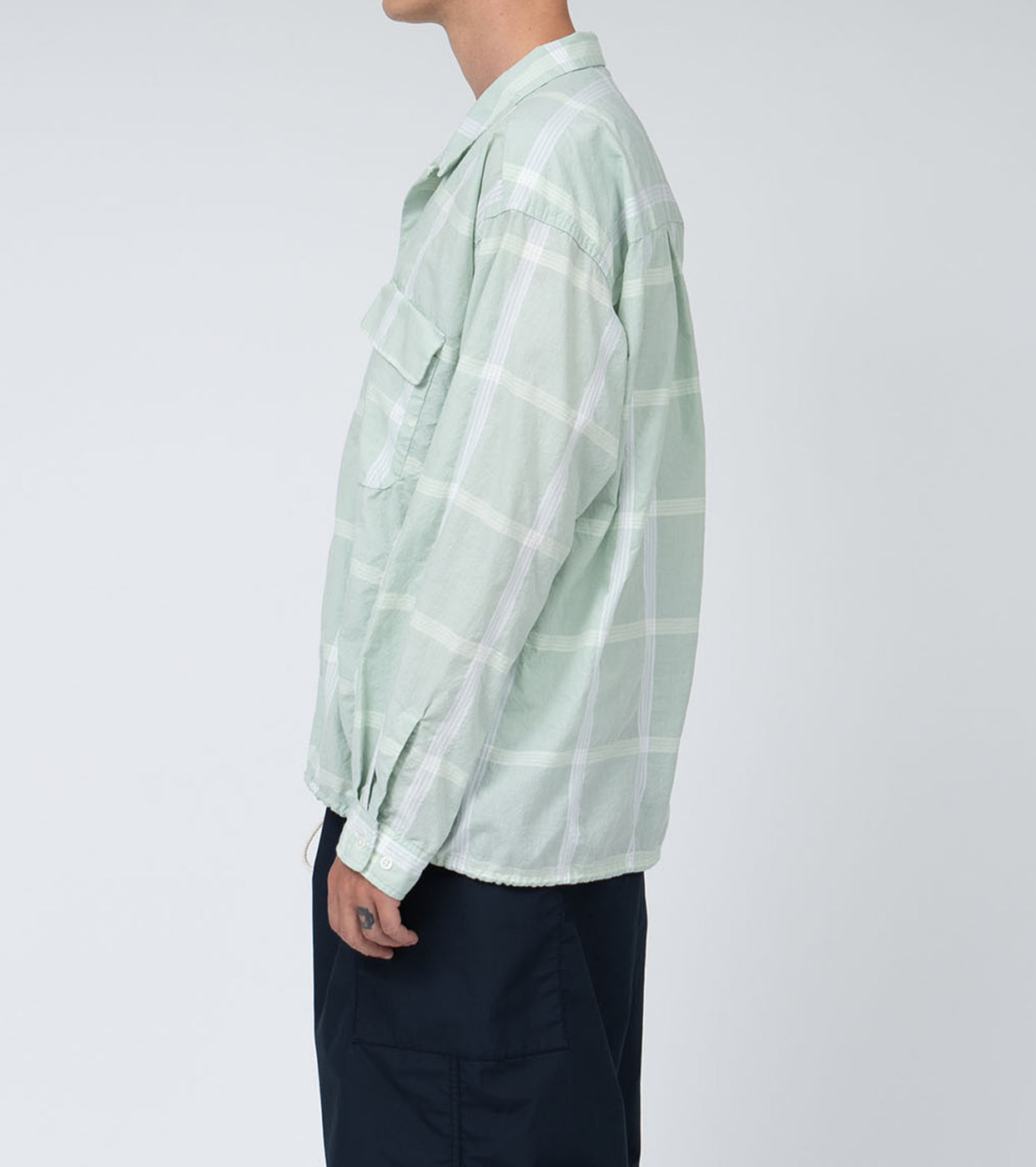 nanamica PALAKA Check Shirt , Coral Green