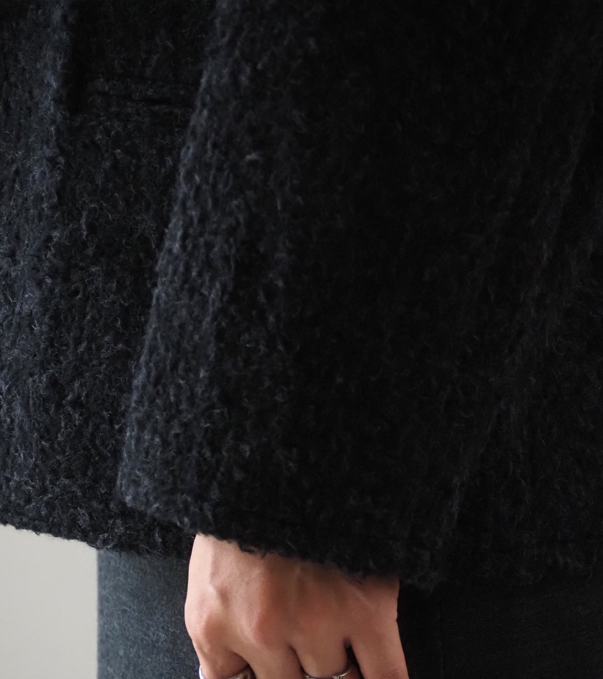 blurhms Brushed Wool Cardigan Jacket ,Heather Charcoal