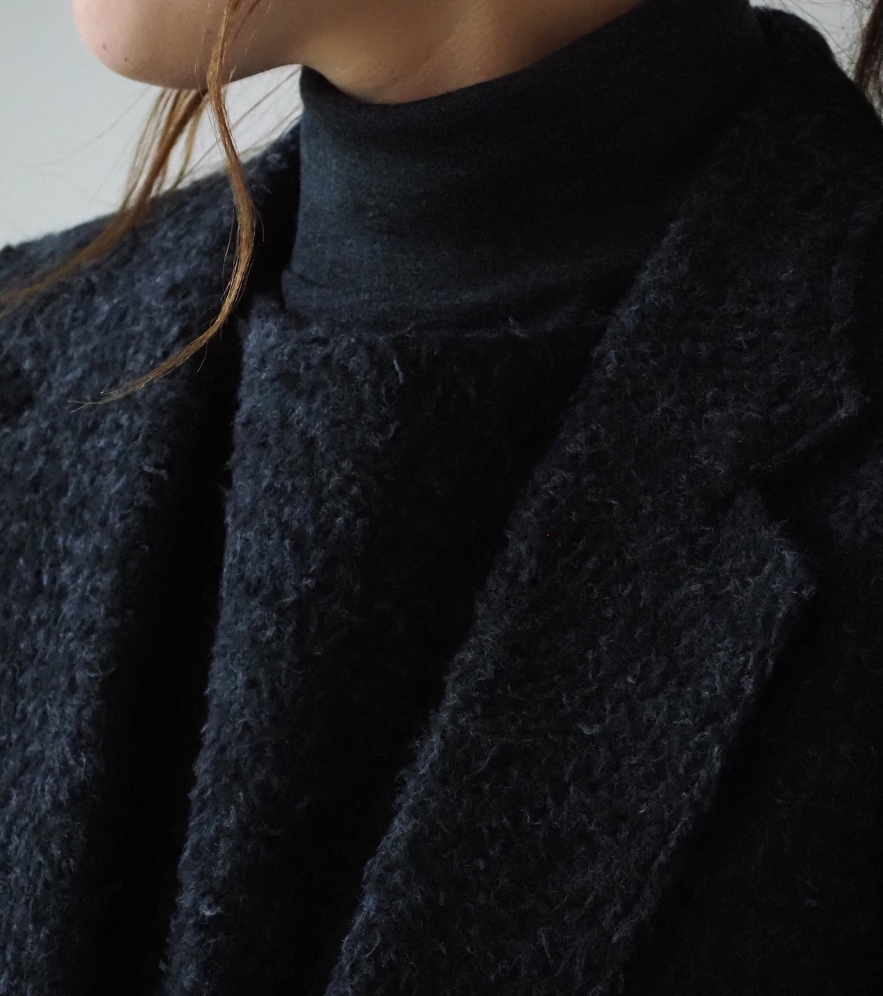blurhms Brushed Wool Cardigan Jacket ,Heather Charcoal