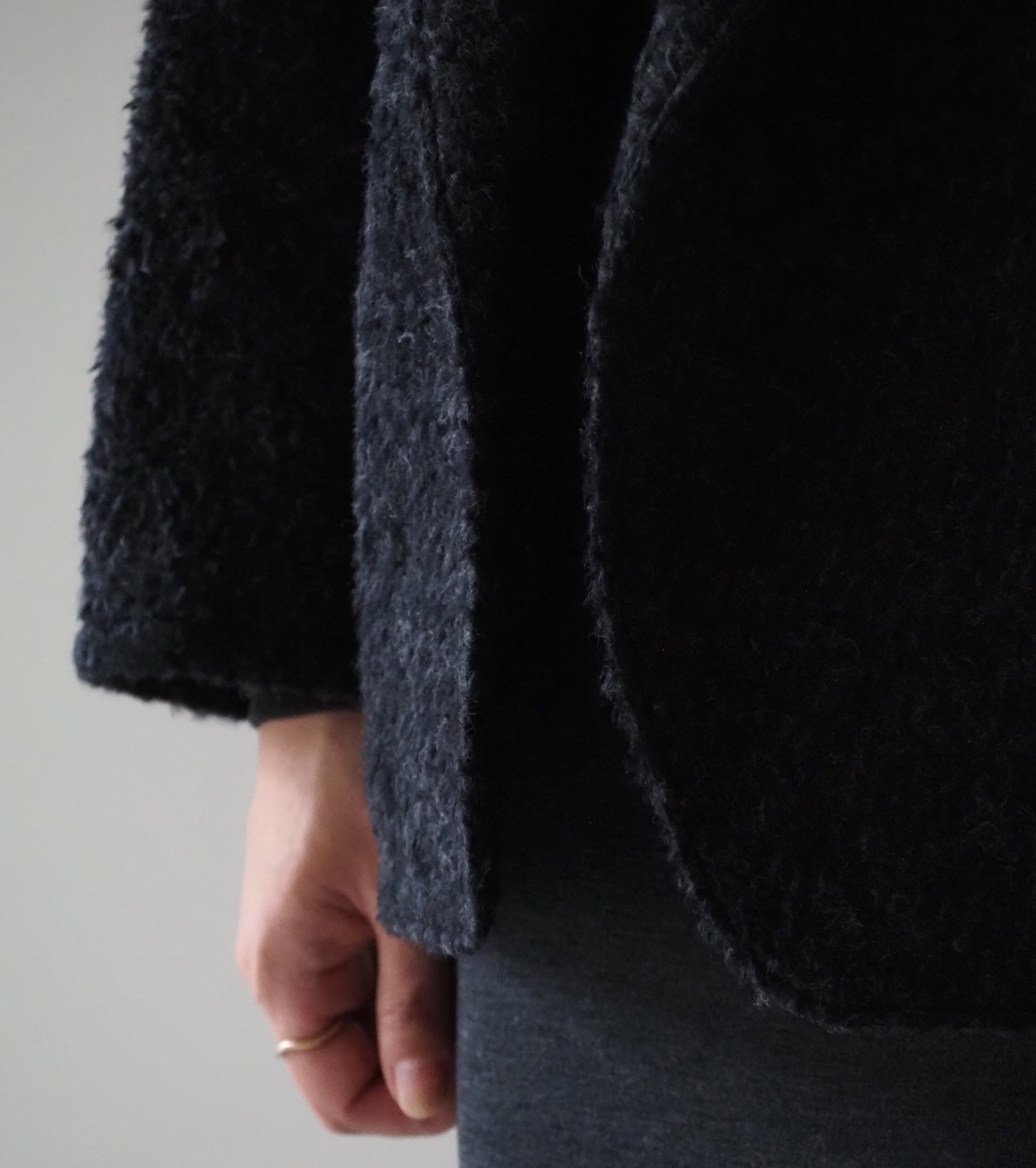 blurhms Brushed Wool Cardigan Jacket ,Heather Charcoal