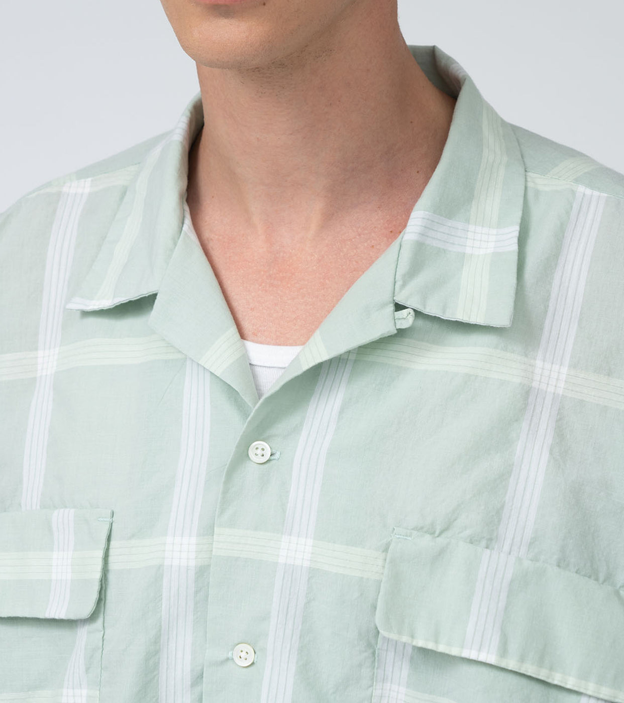 nanamica PALAKA Check Shirt , Coral Green
