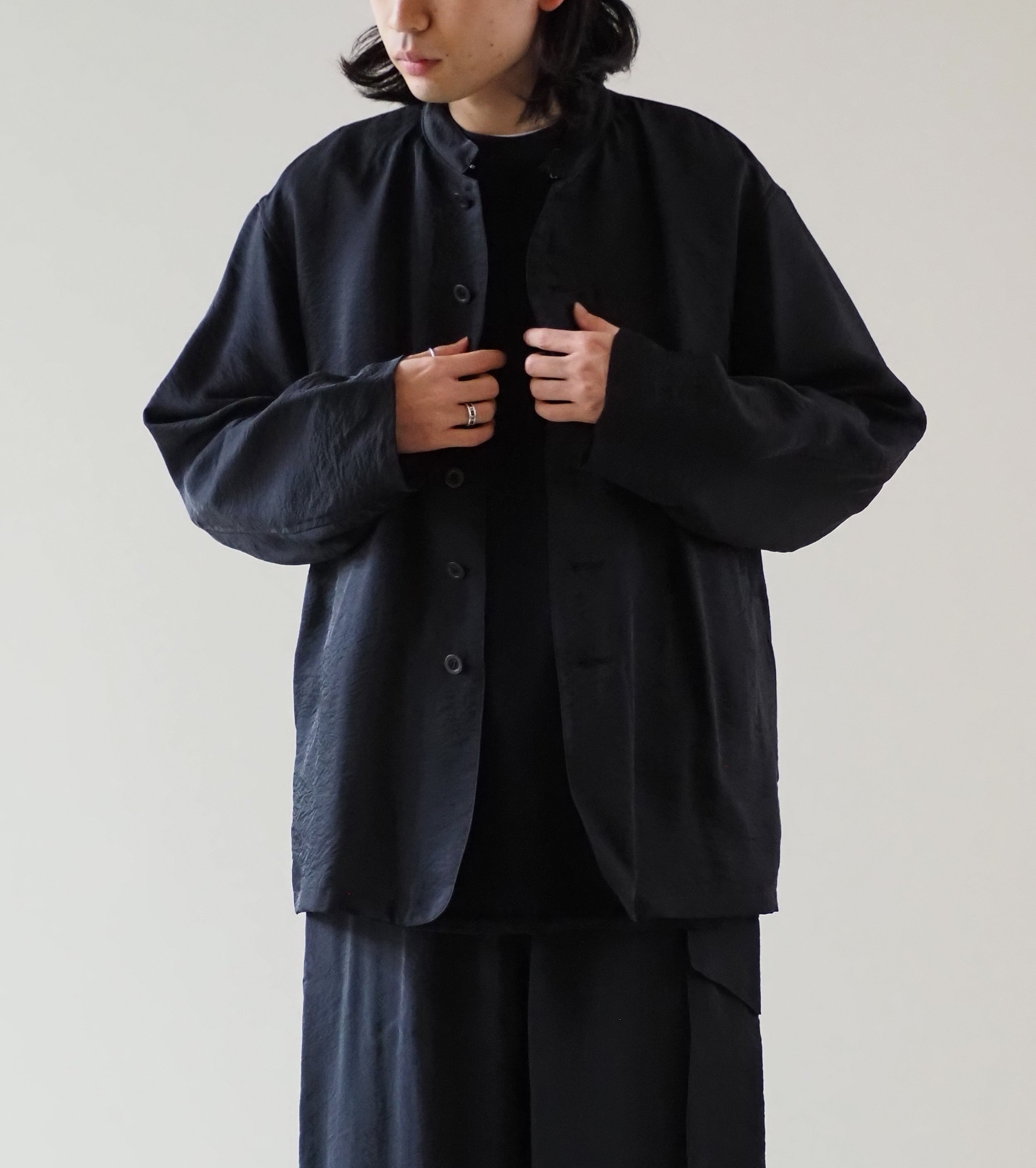 Blurhms Nylon / Rayon Swedish Hospital Jacket, Black