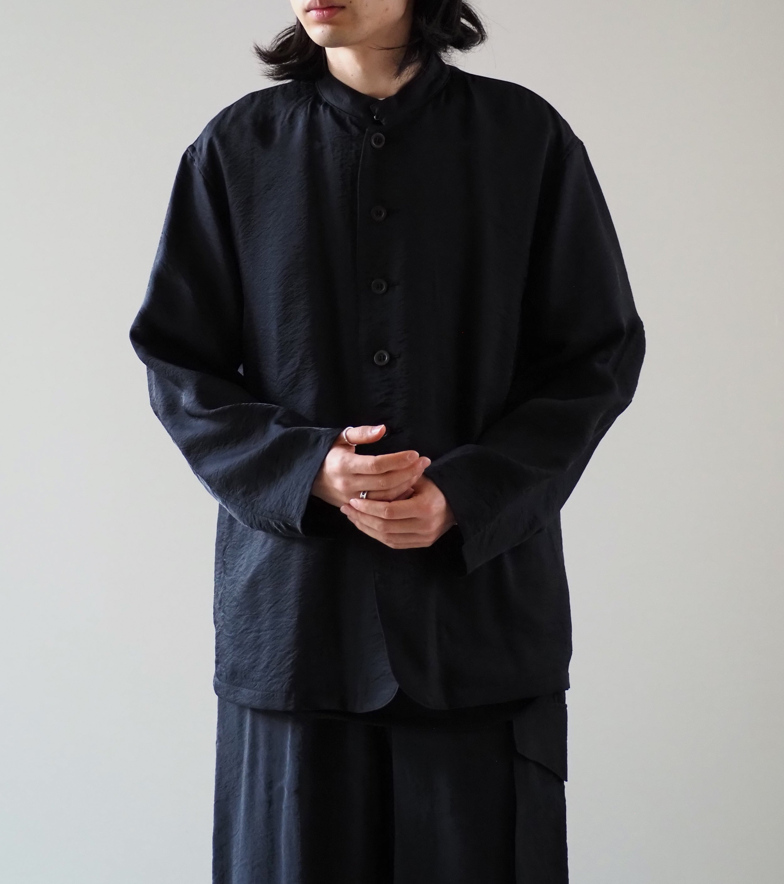 Blurhms Nylon / Rayon Swedish Hospital Jacket, Black