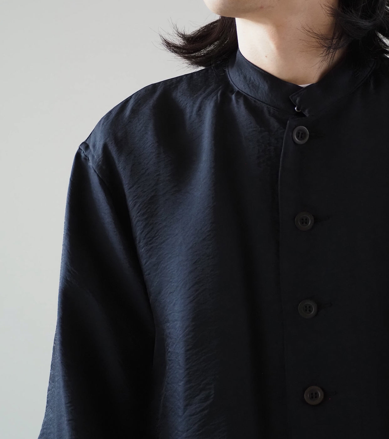Blurhms Nylon / Rayon Swedish Hospital Jacket, Black