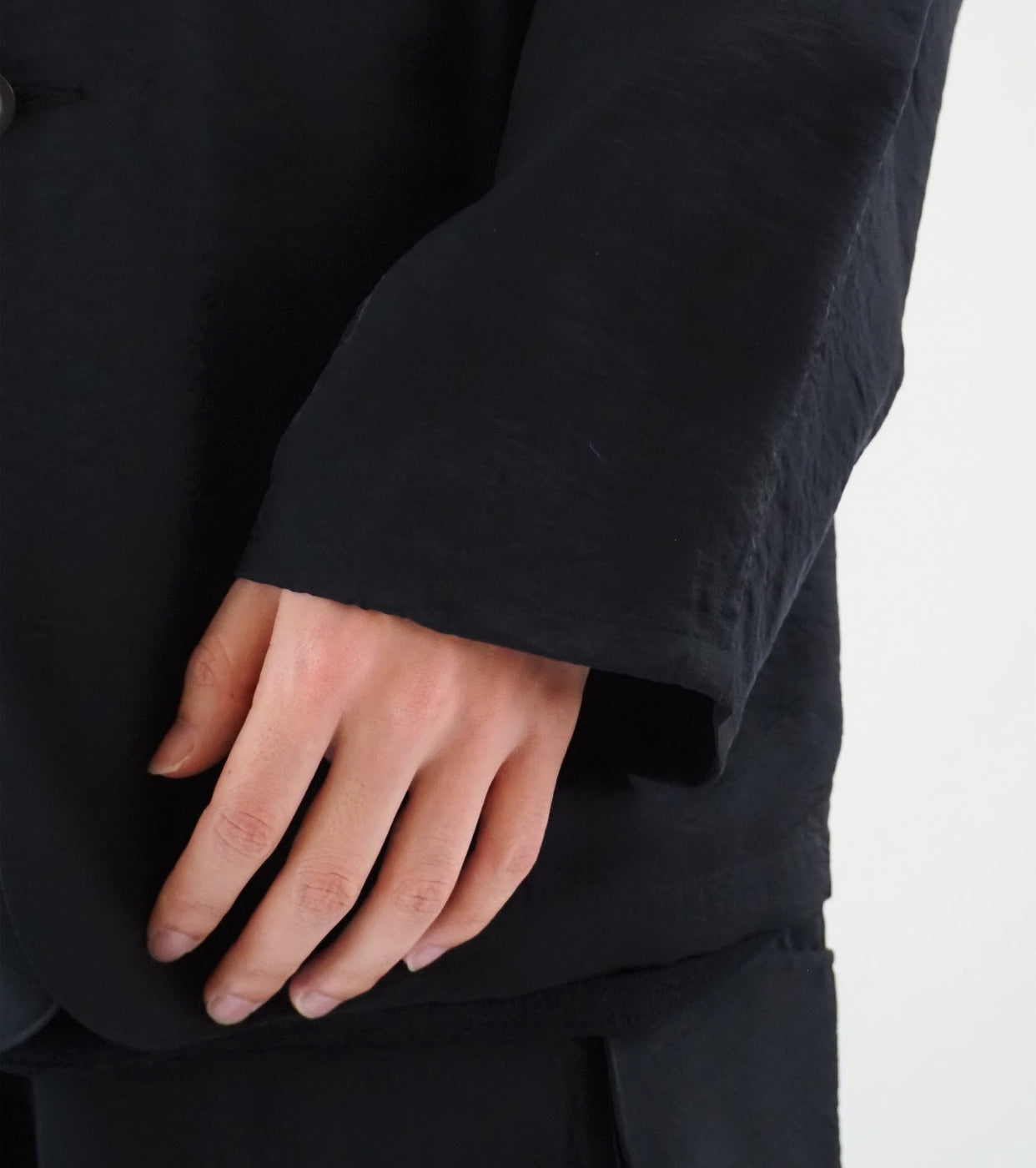 Blurhms Nylon / Rayon Swedish Hospital Jacket, Black
