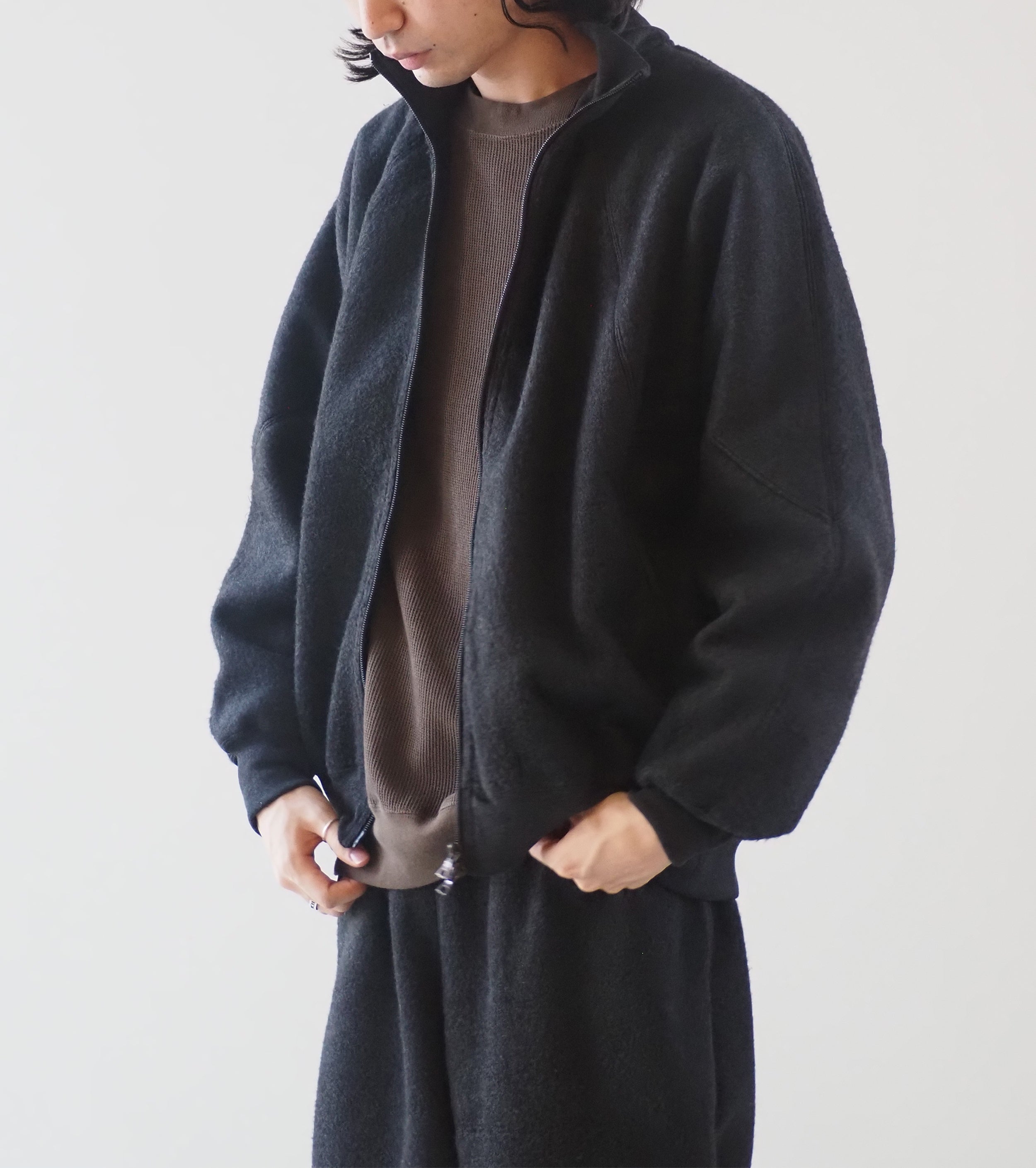 blurhms / ブラームス】 WOOL RAYON SILK TRACK JACKET（その他