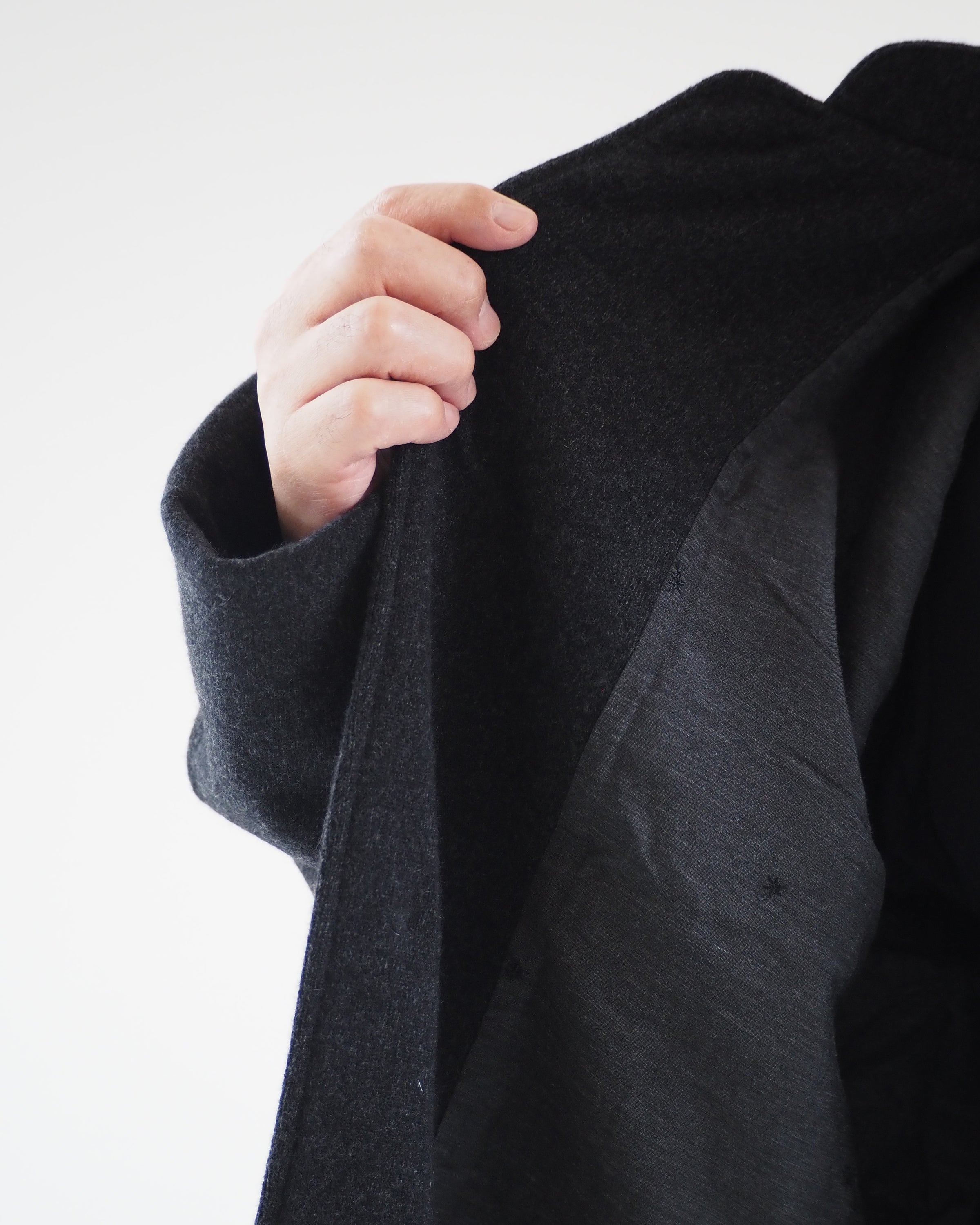 Cashmere Stand collar Knit Jacket,Charcoal