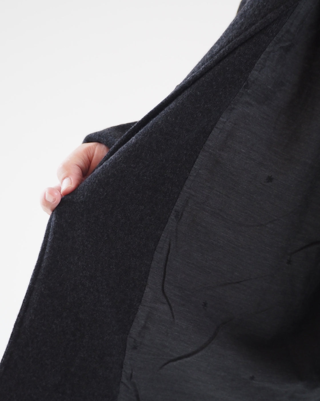 Cashmere Stand collar Knit Jacket,Charcoal
