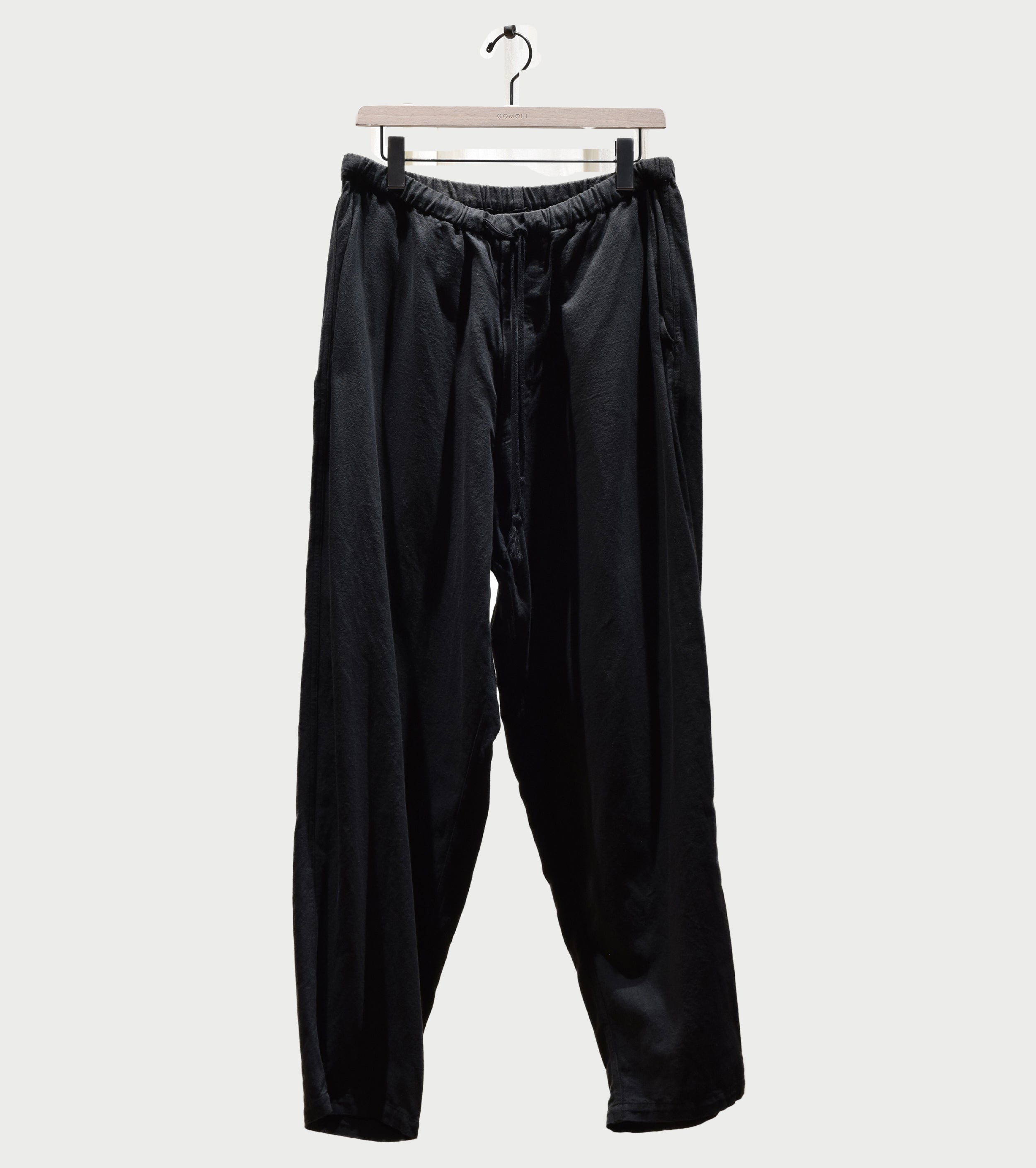 COMOLI Cotton Ducks Tapered Pants, Black