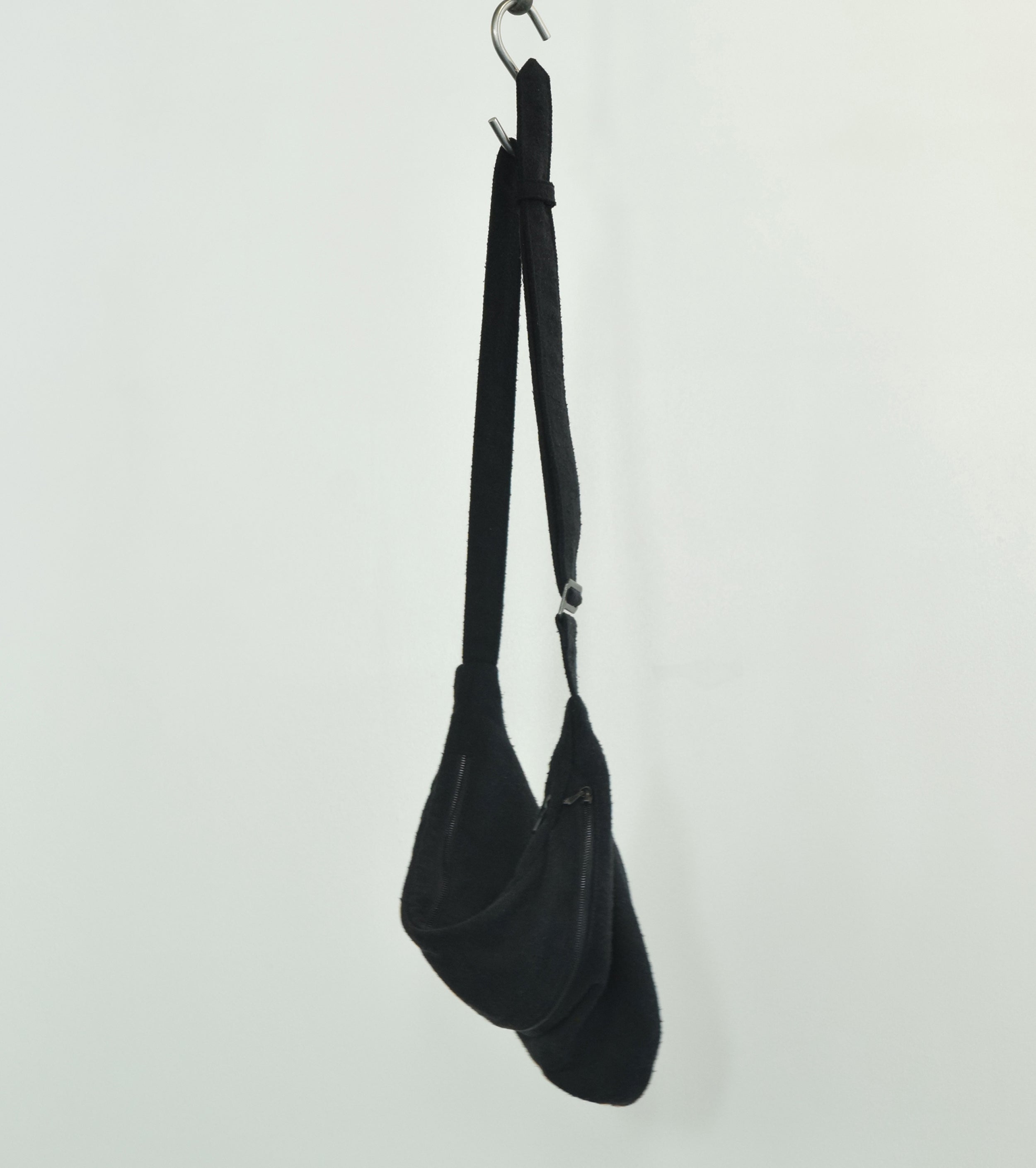 COMORI 25SS シルクネップ ウエストバッグ - Black COMOLI (コモリ) シルクネップ ウエストバッグ