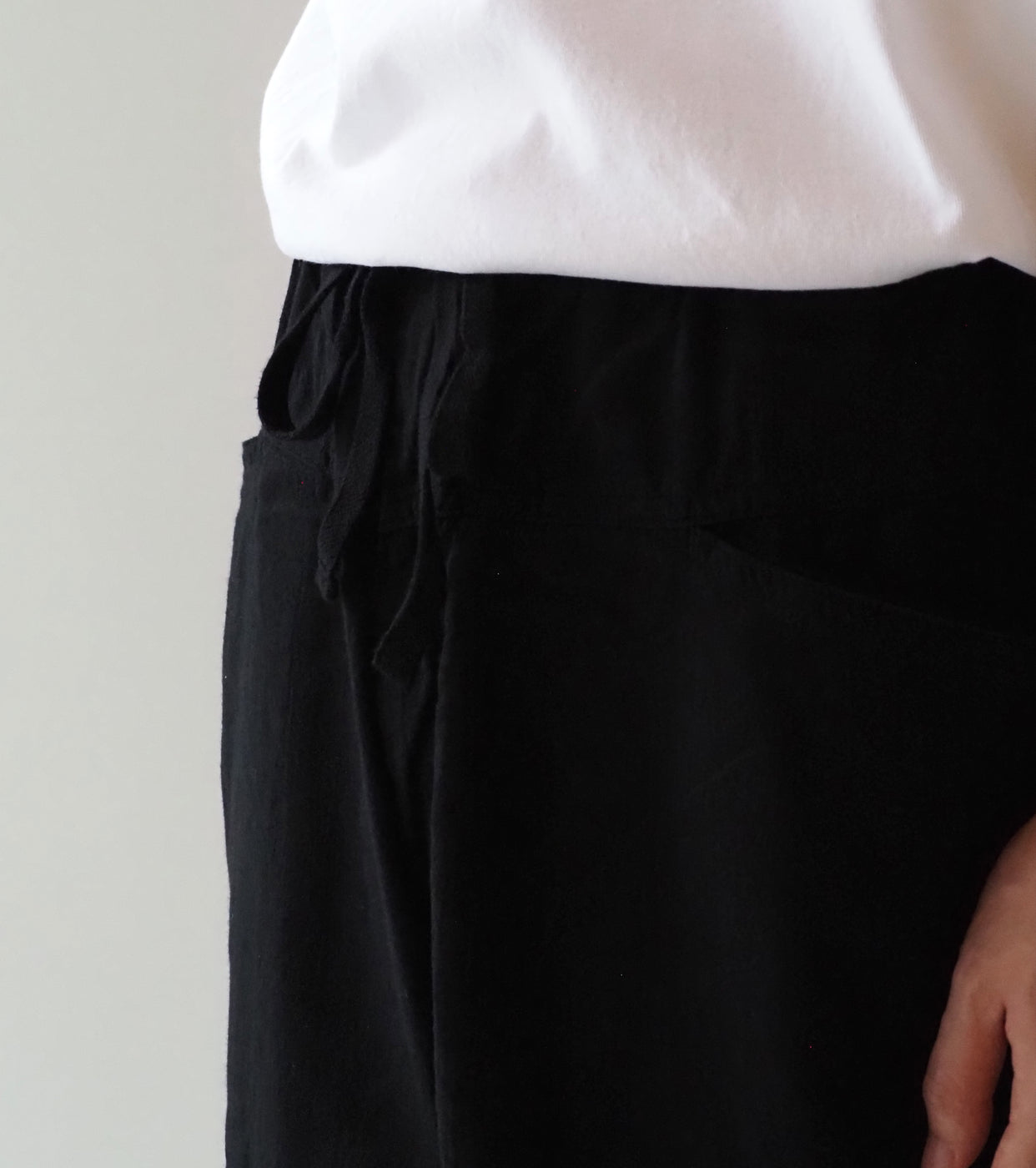 COMOLI OX Drawstring Pants , Black