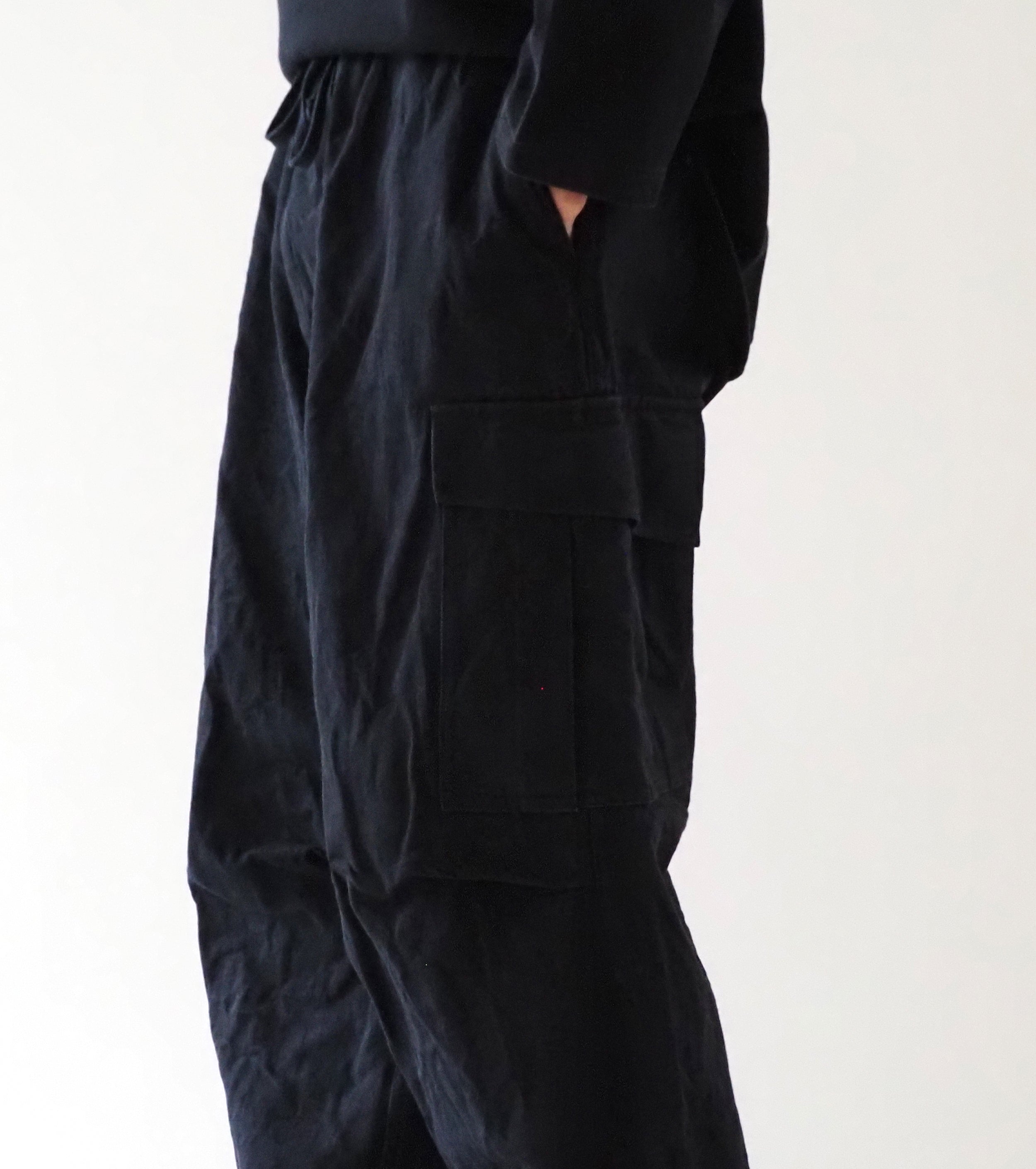 COMOLI Black Drill 6P  Pants , Black