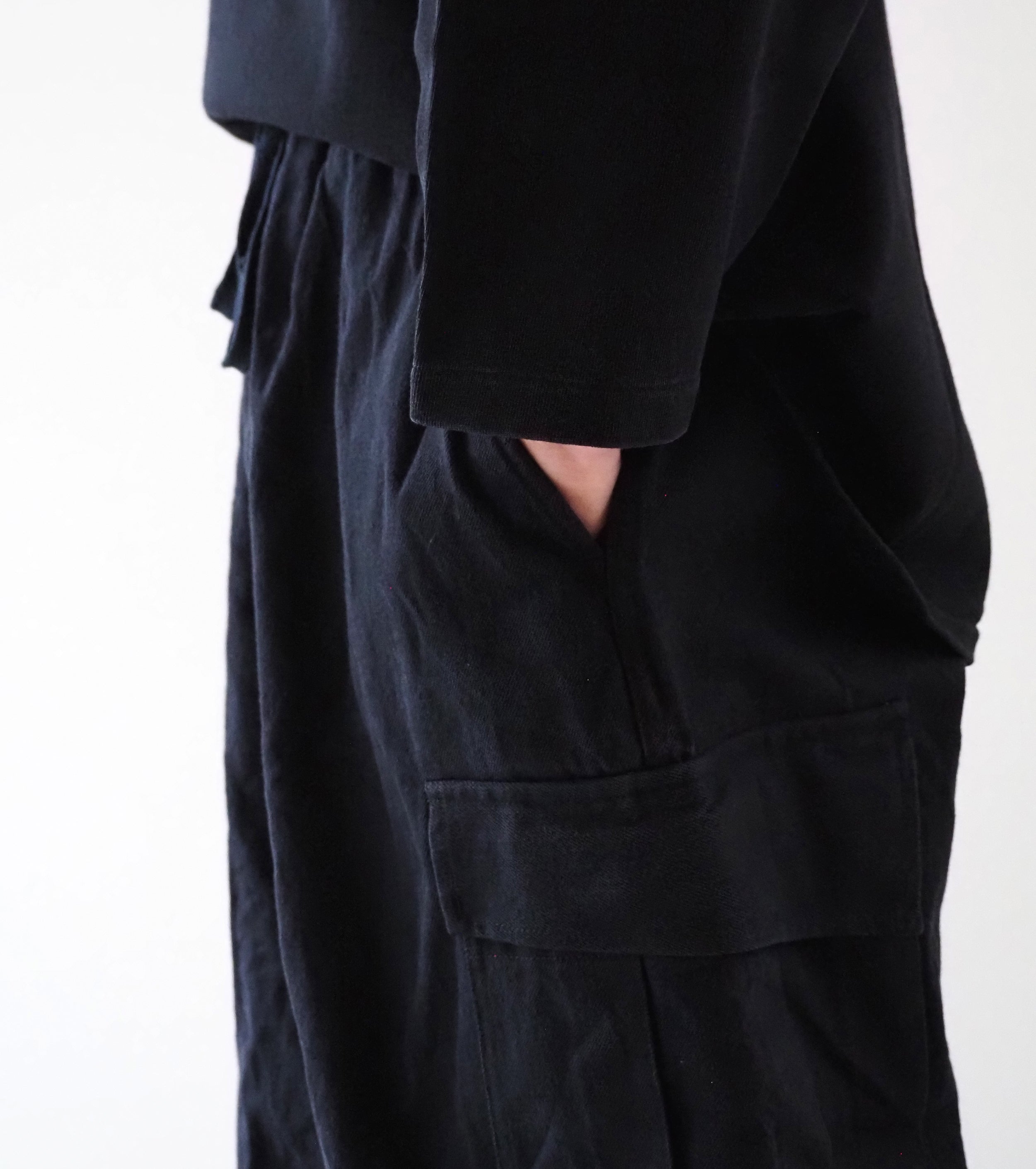 COMOLI Black Drill 6P  Pants , Black