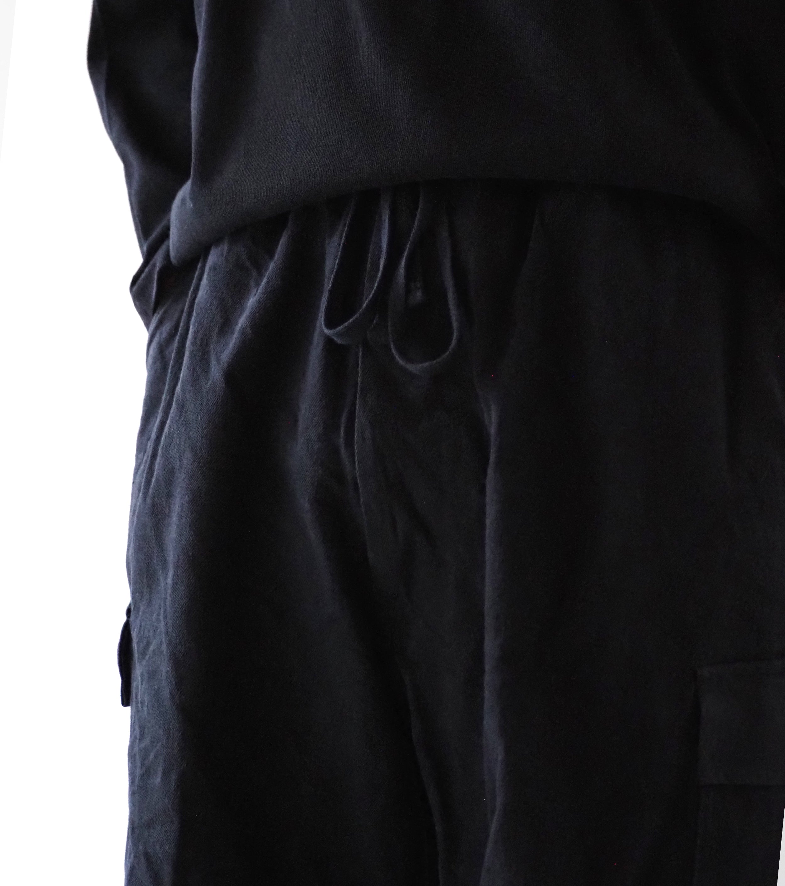 COMOLI Black Drill 6P  Pants , Black