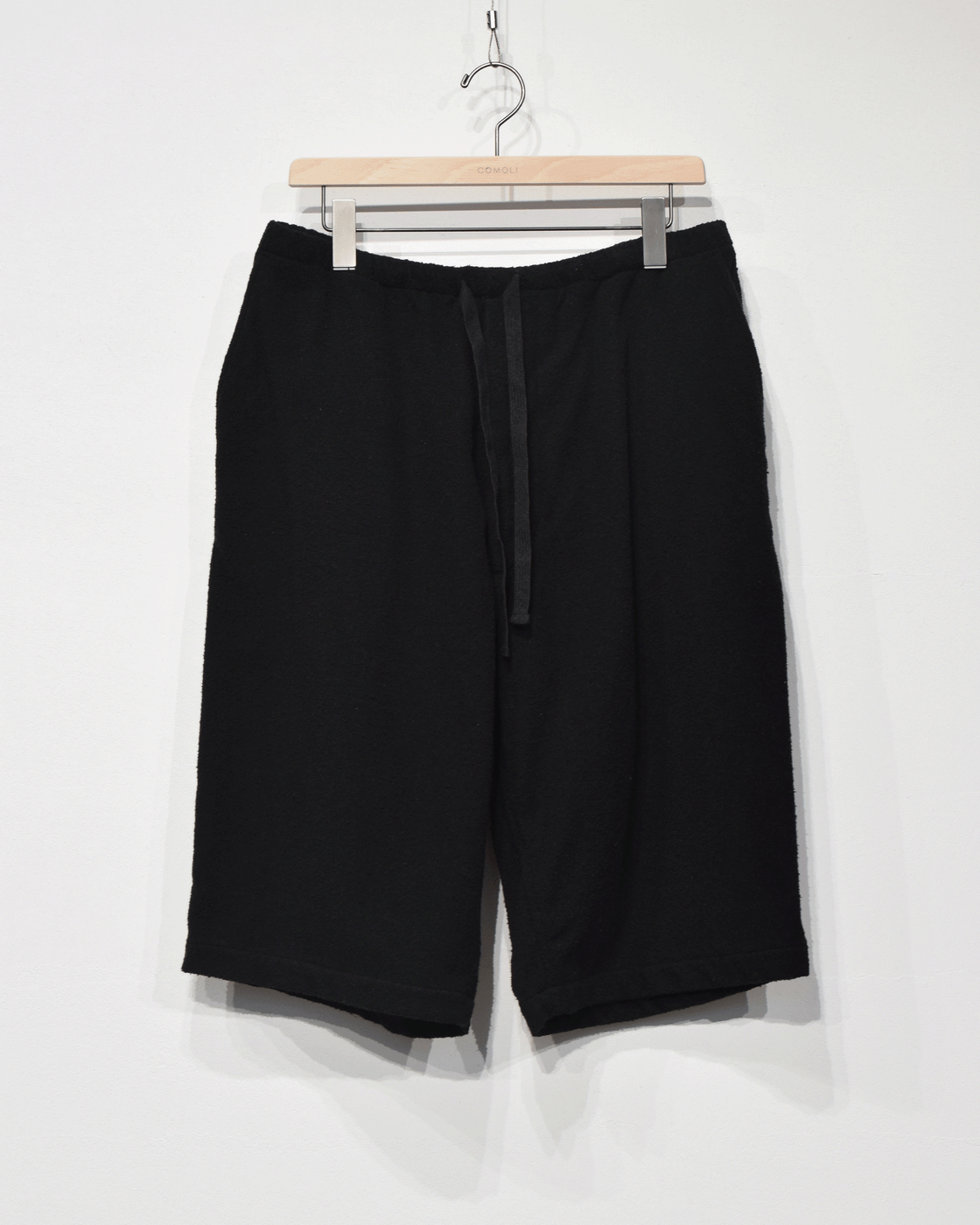 Silk Pile Shorts, Black