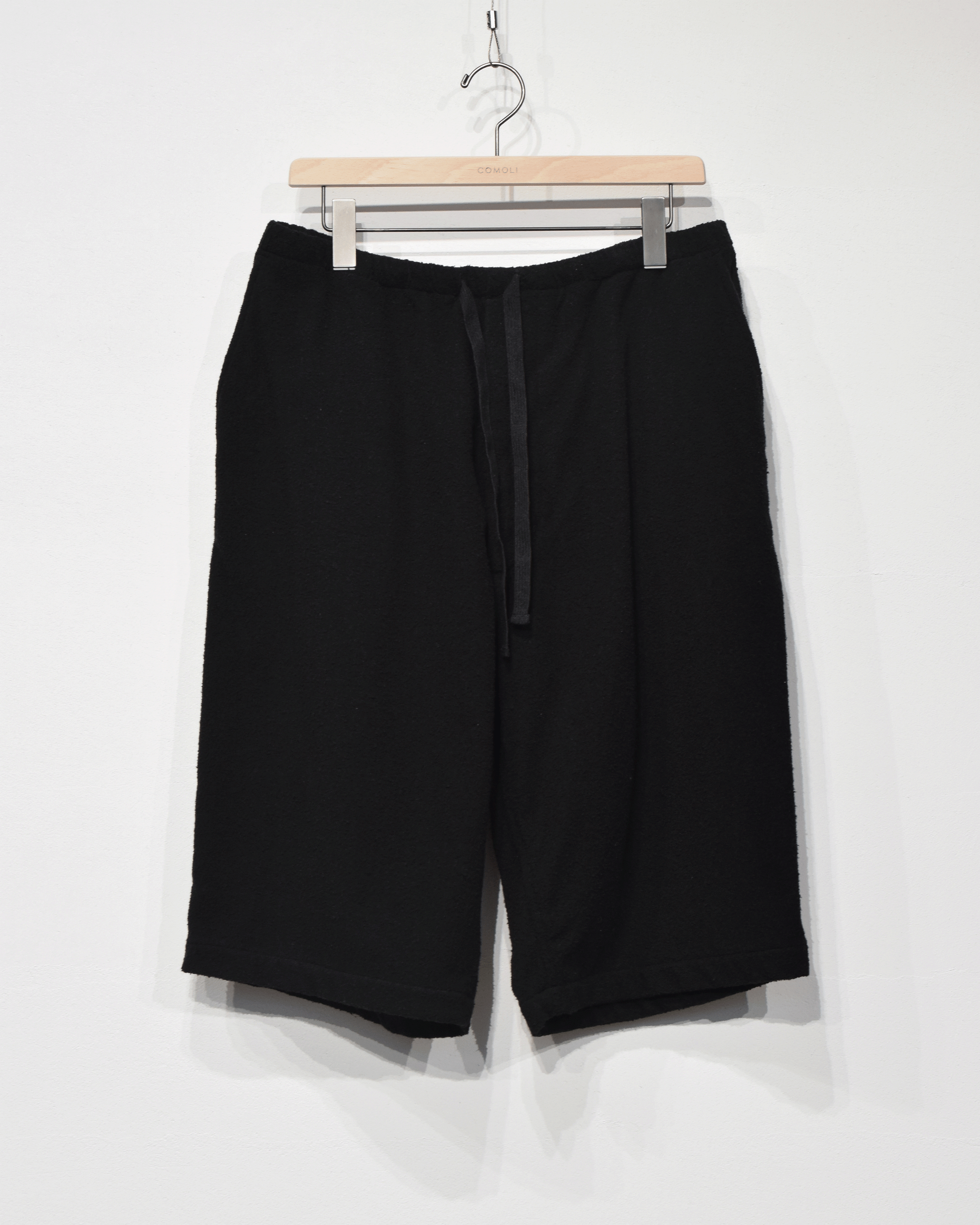 Silk Pile Shorts, Black