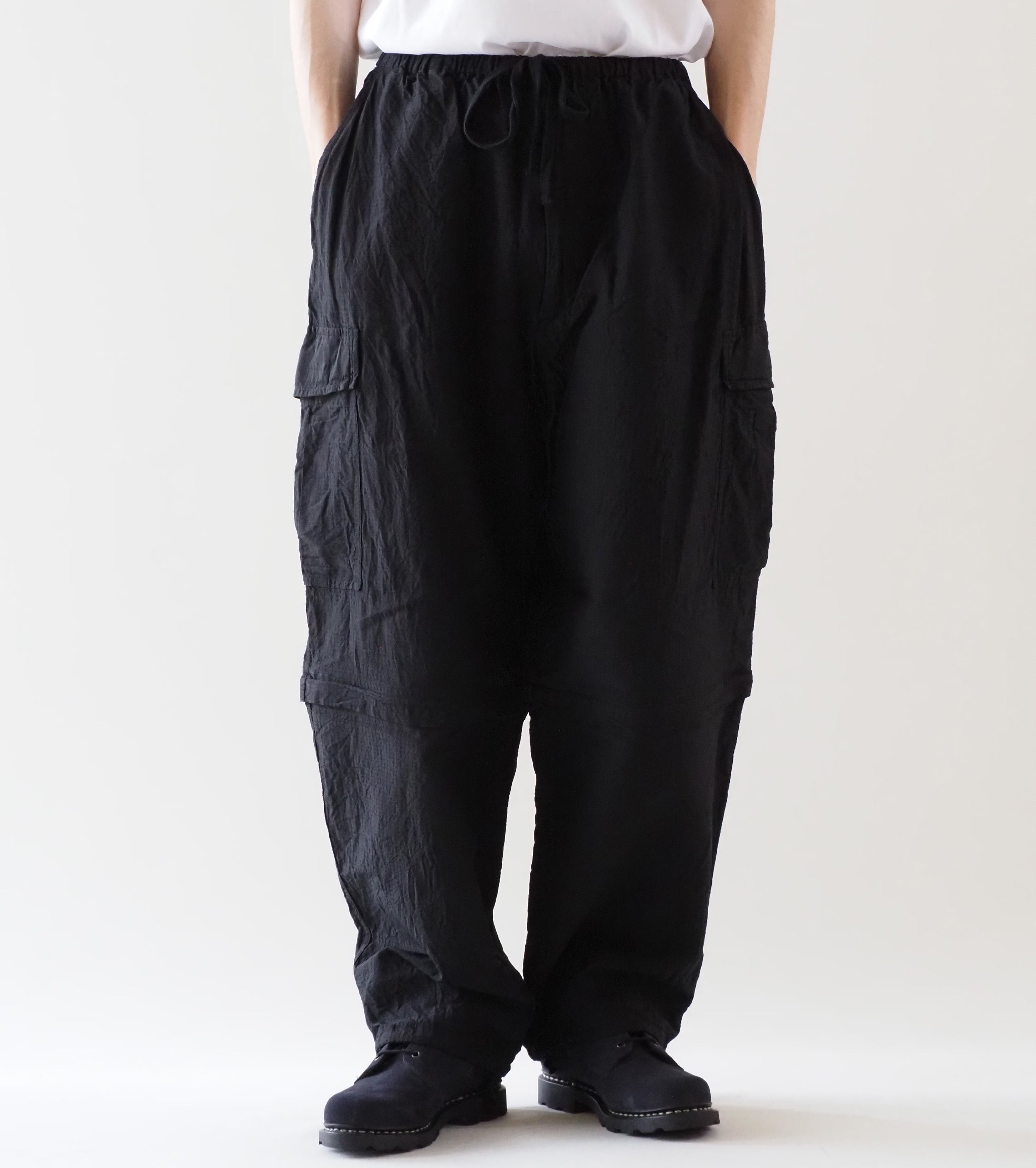 COMOLI size2 コモリ リップストップ コンバーティブル6Pパンツ COMOLI リップ ストップ コンバーティブル 6P パンツ , Black – Navyblue
