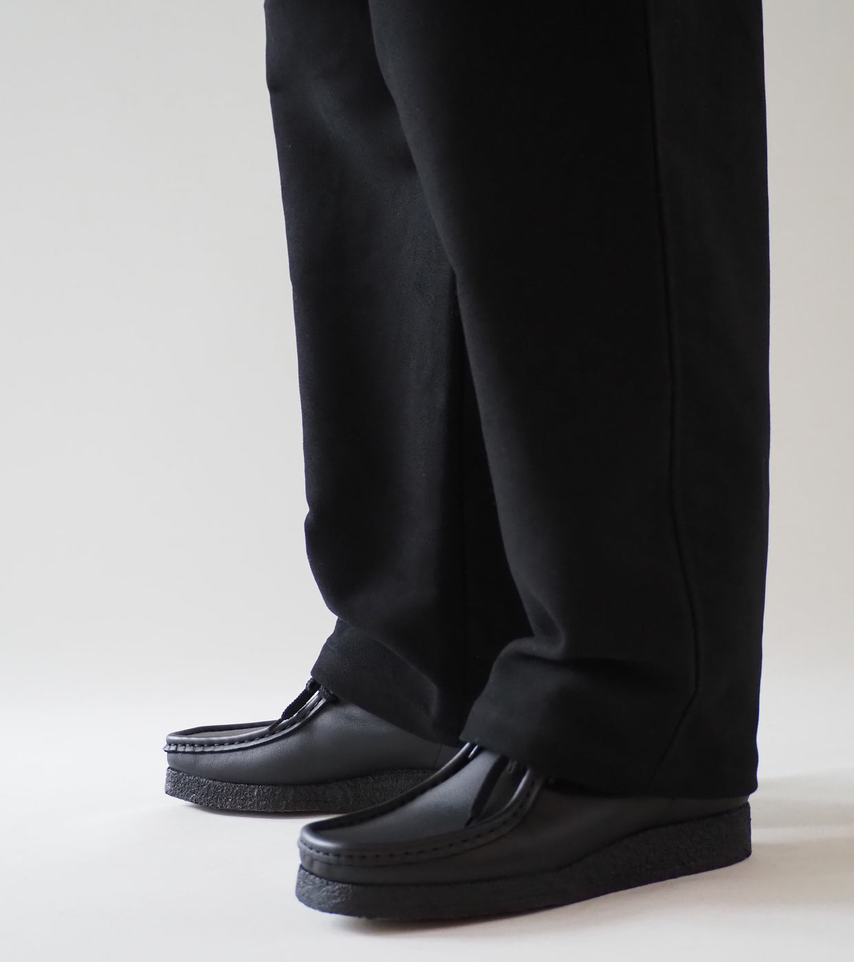 COMOLI Moleskin Drawstring Pants, Black