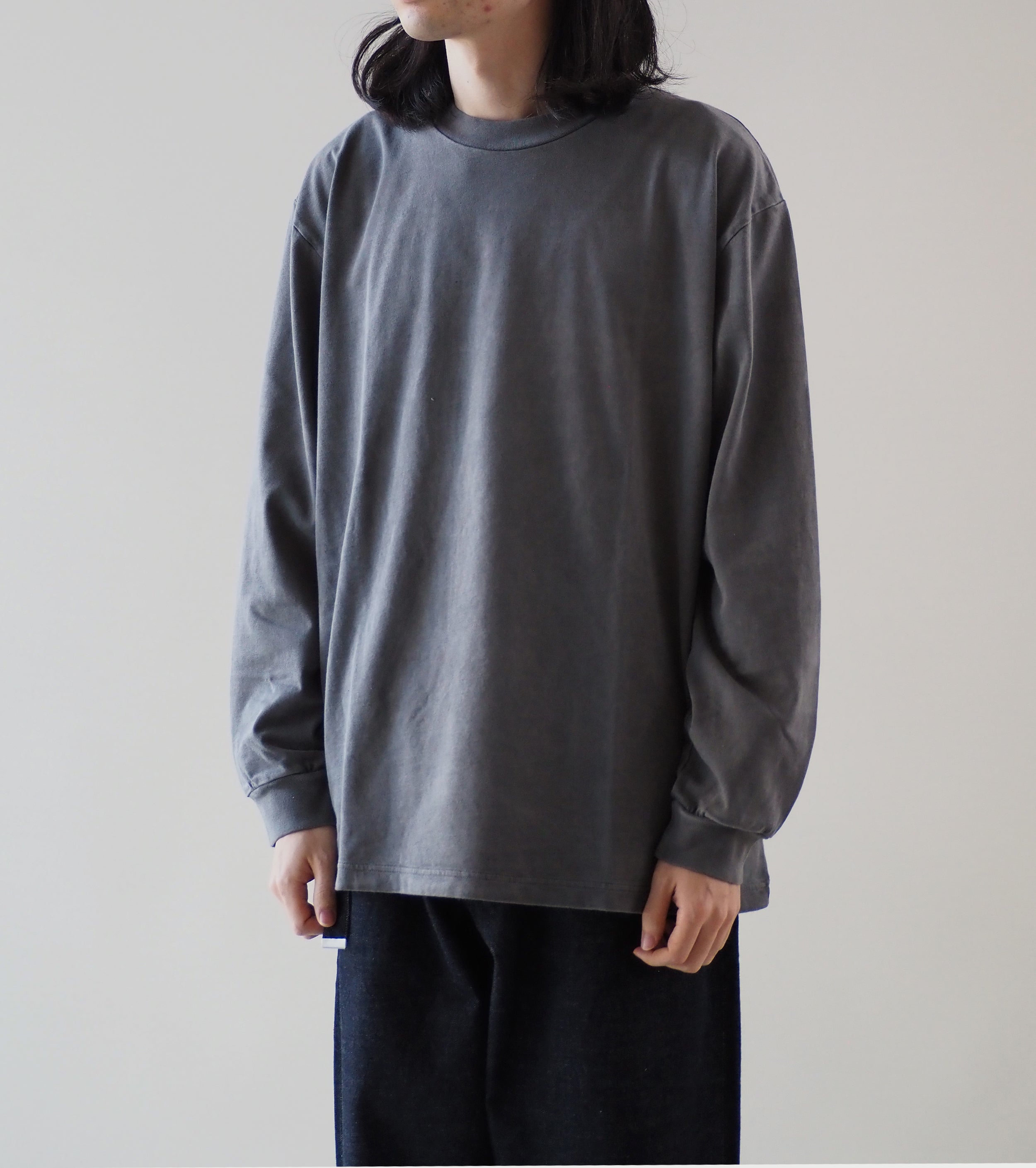 Blurhms Hollow Yarn L/S Tee , Fade Black