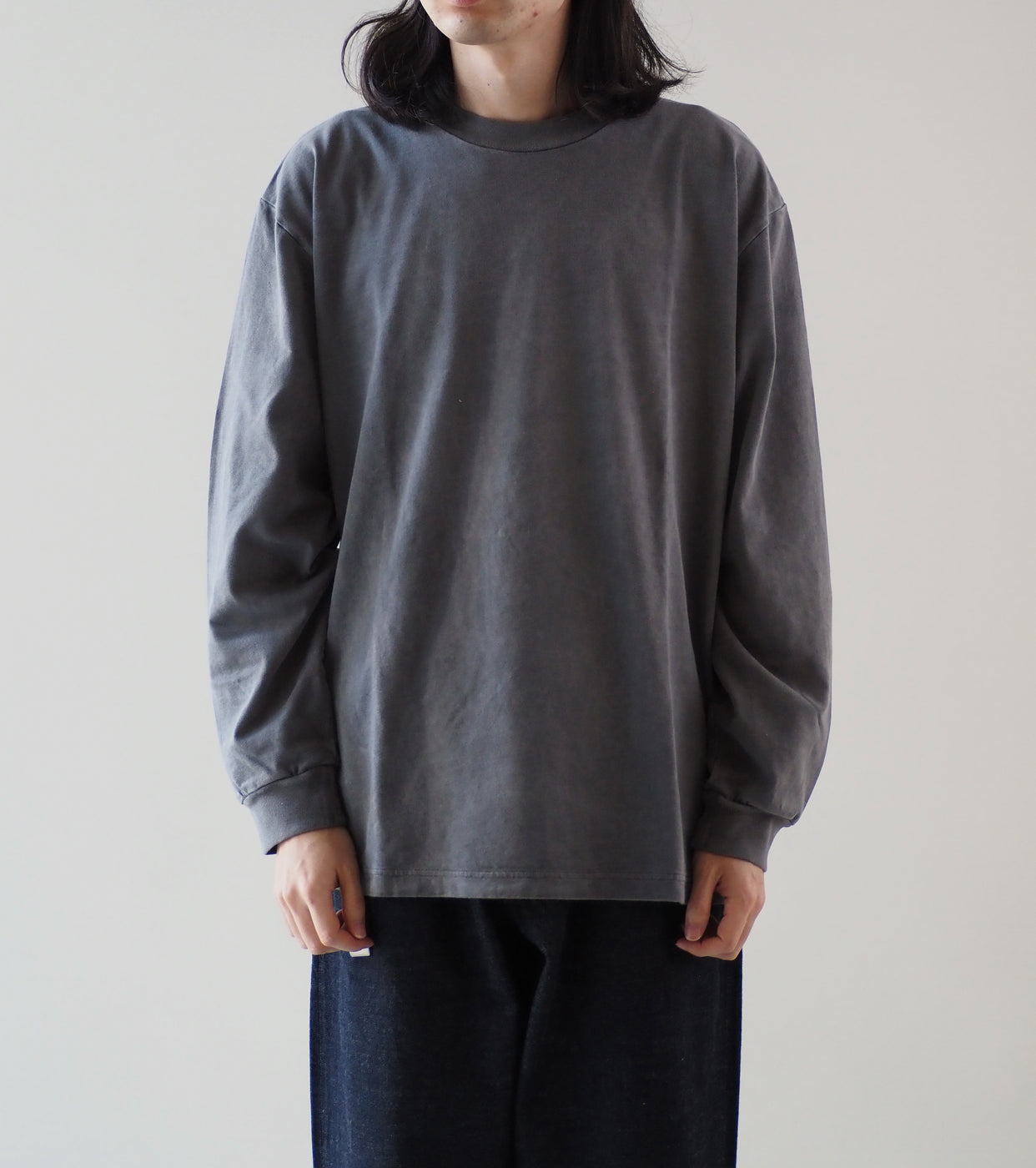 Blurhms Hollow Yarn L/S Tee , Fade Black