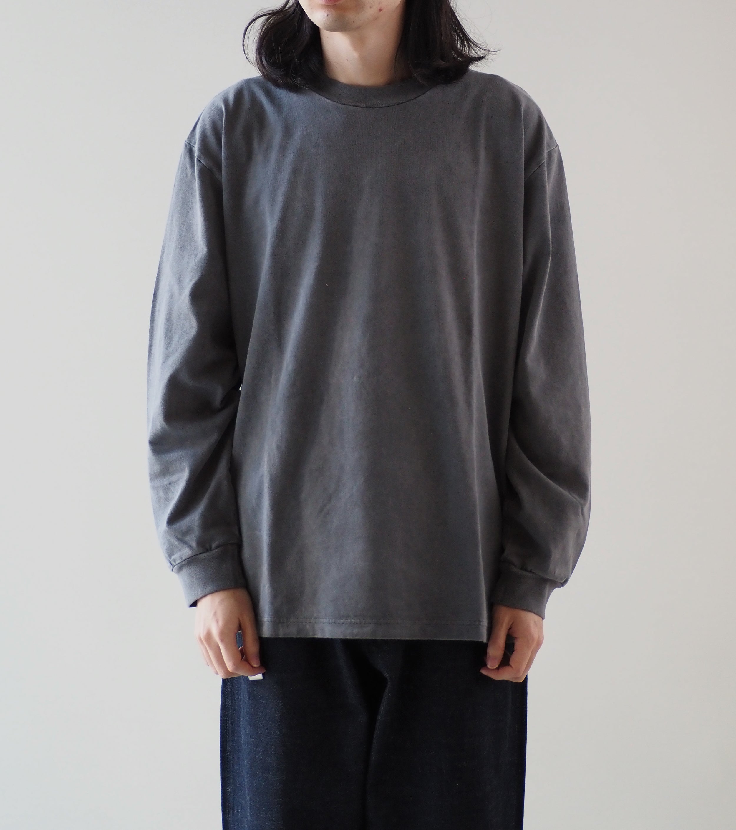 Blurhms Hollow Yarn L/S Tee , Fade Black