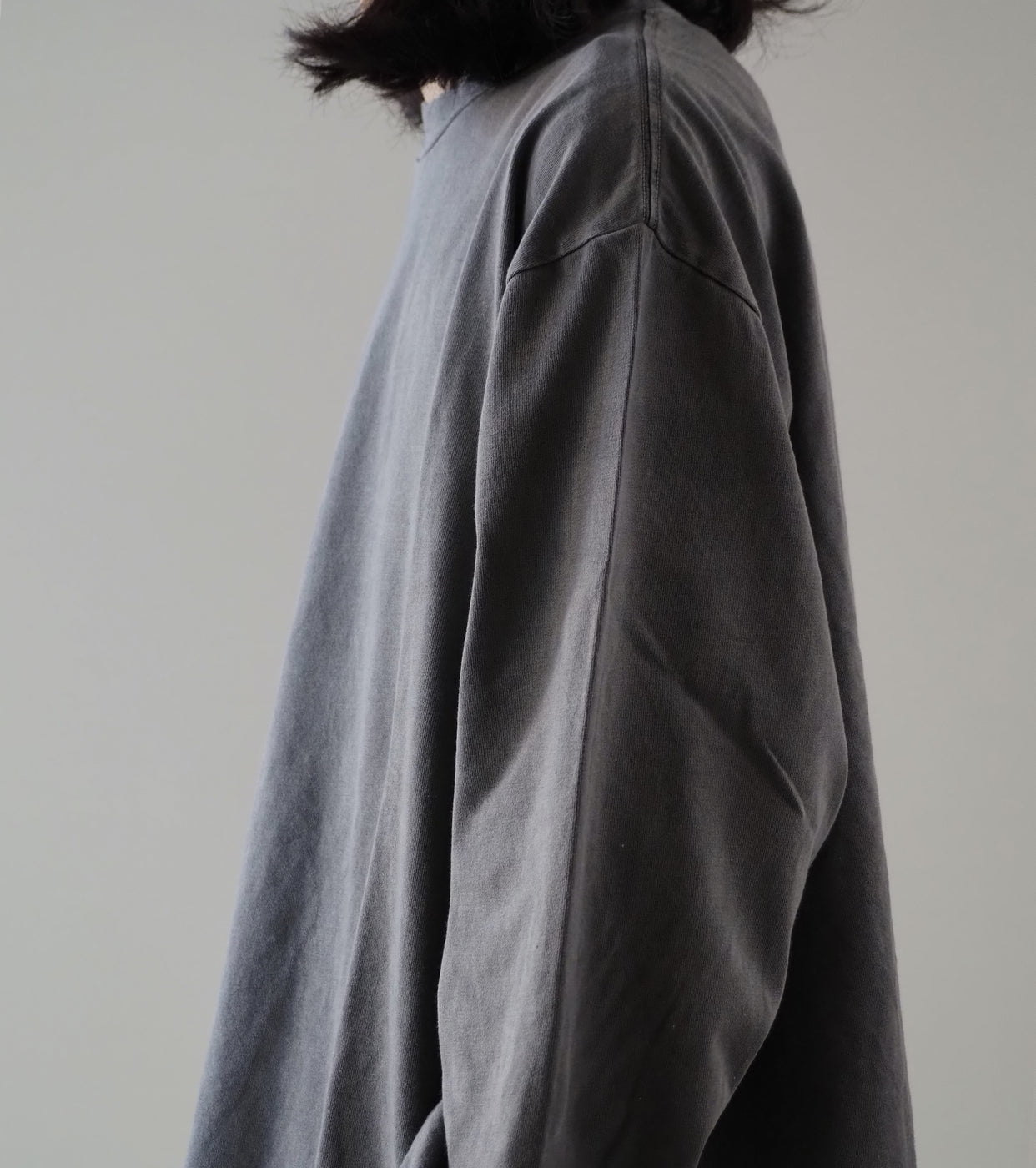 Blurhms Hollow Yarn L/S Tee , Fade Black