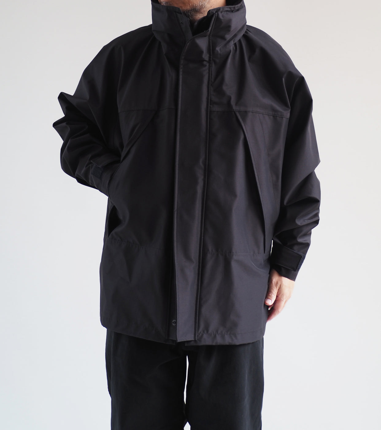 COMOLI Y03-04003 3レイヤー コットン シルク パーカ