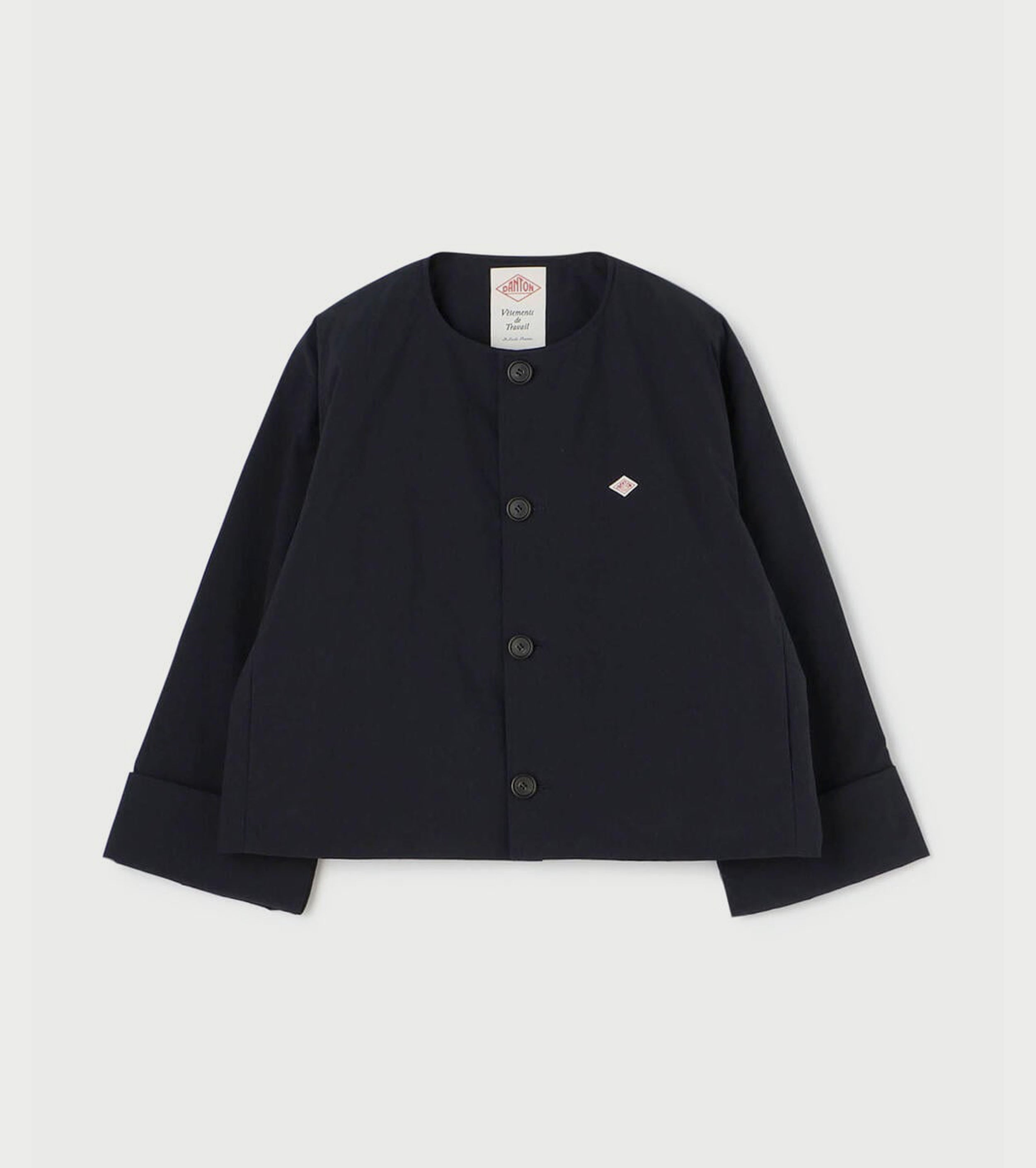 DANTON INSULATION COLLARLESS WIDE JACKET , Navy