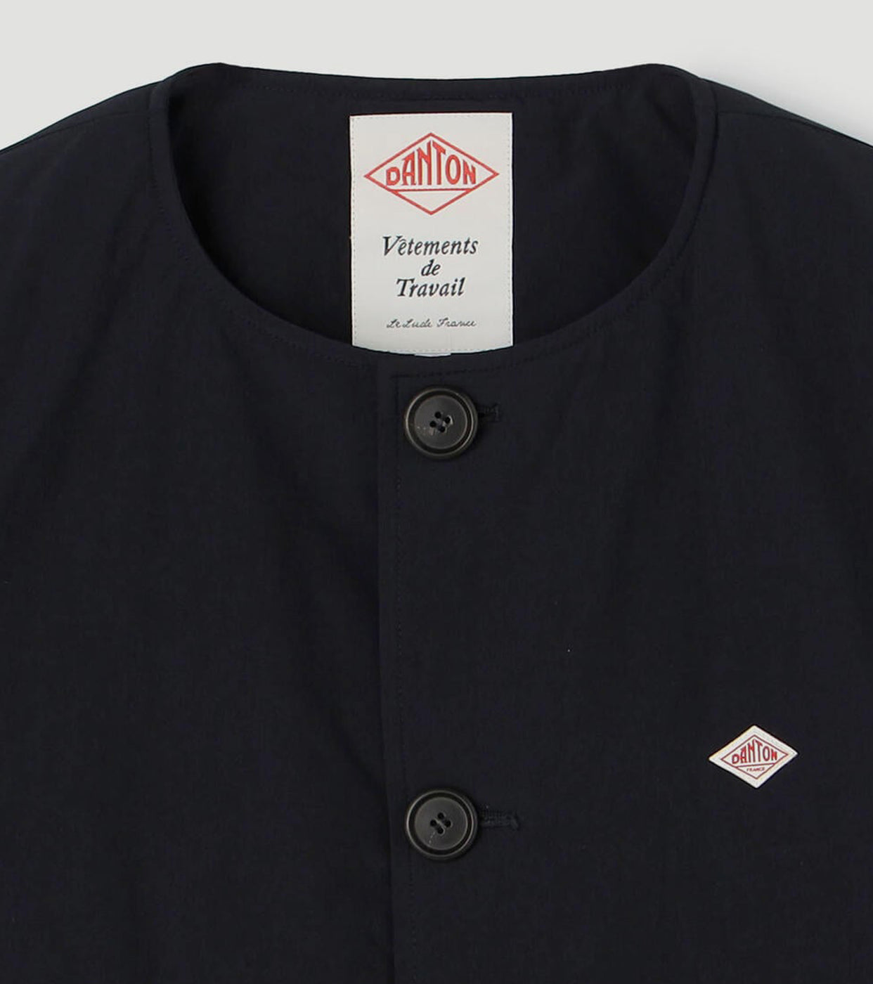 DANTON INSULATION COLLARLESS WIDE JACKET , Navy