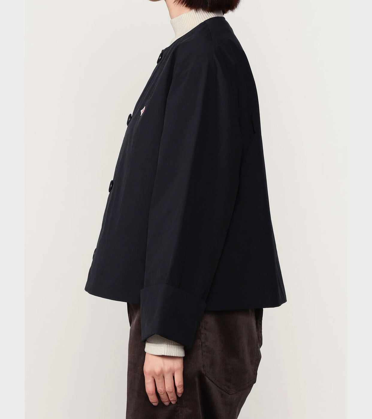 DANTON INSULATION COLLARLESS WIDE JACKET , Navy