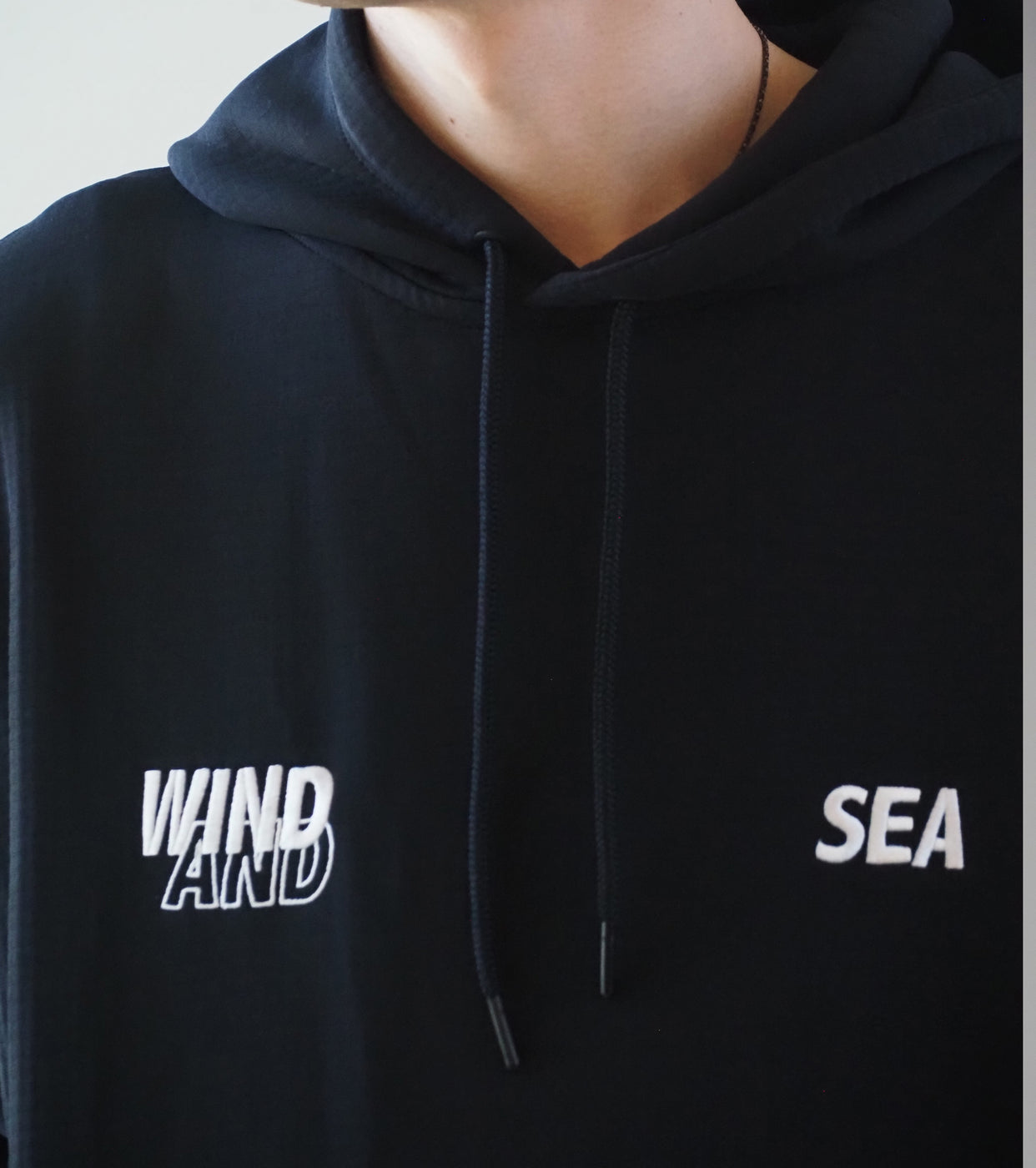 WIND AND SEA WIND AIR TEX HOODIE , Black