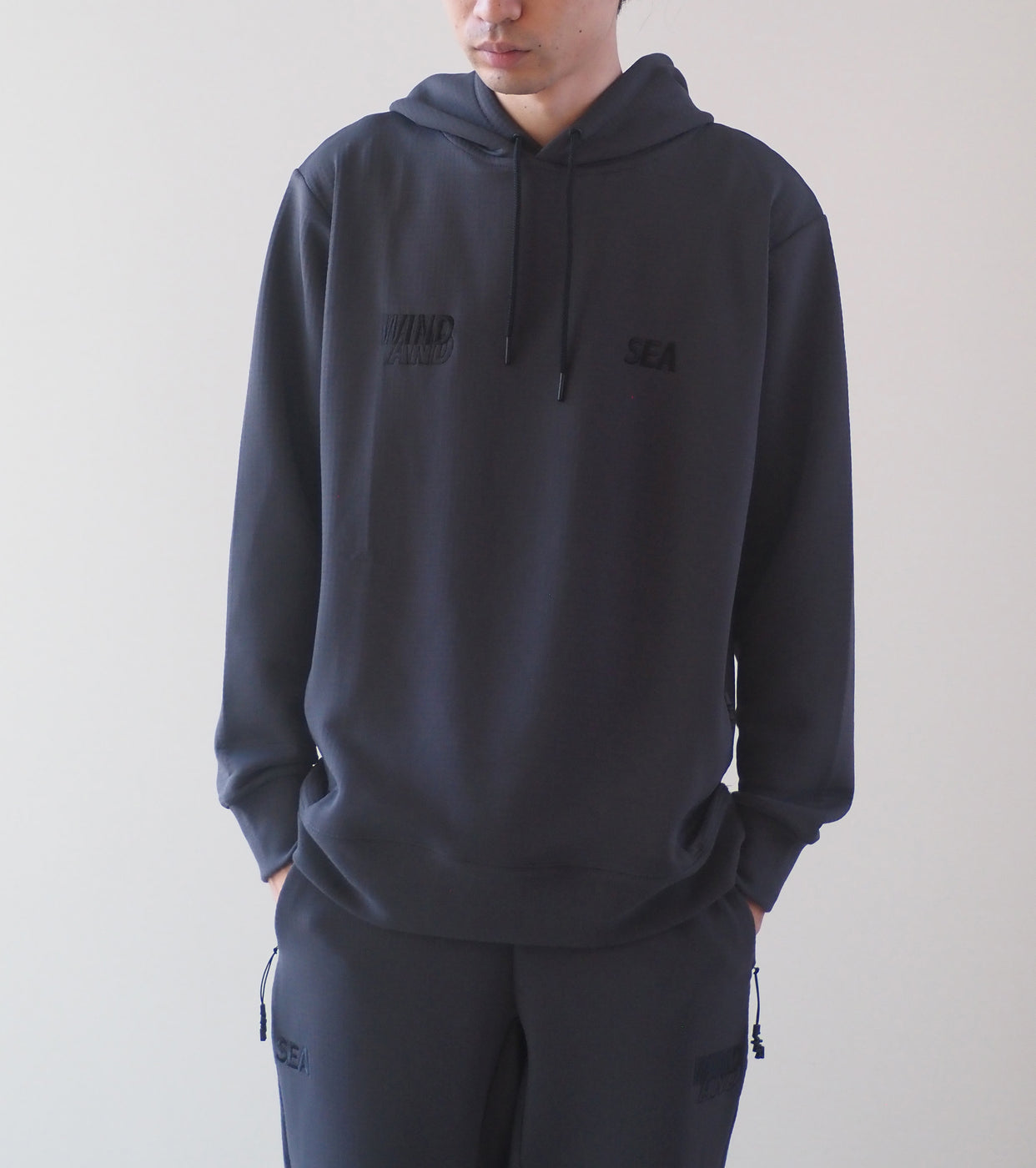WIND AND SEA WIND AIR TEX HOODIE , Dark Gray