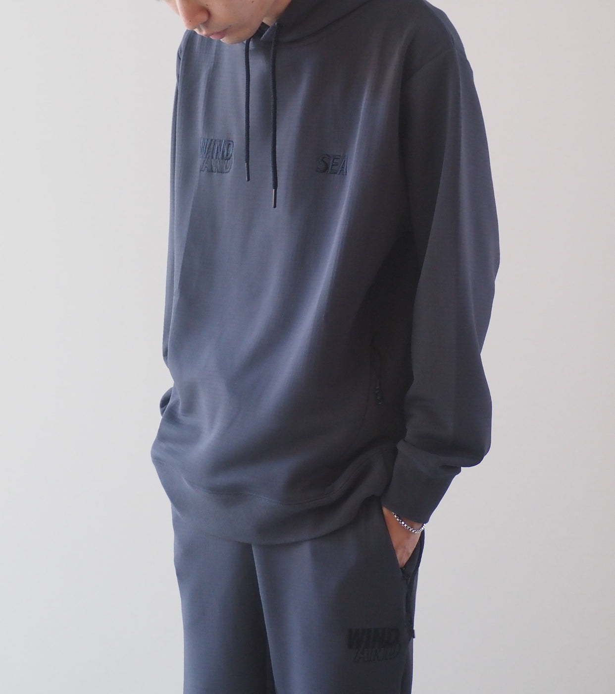 WIND AND SEA WIND AIR TEX HOODIE , Dark Gray