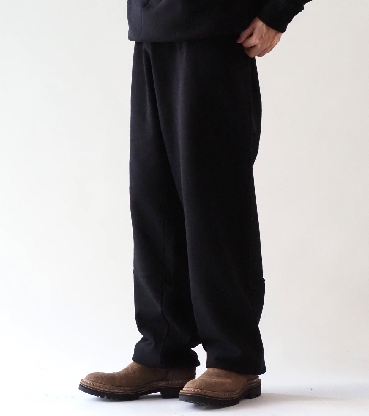 COMOLI Cotton Lined Pants, Black