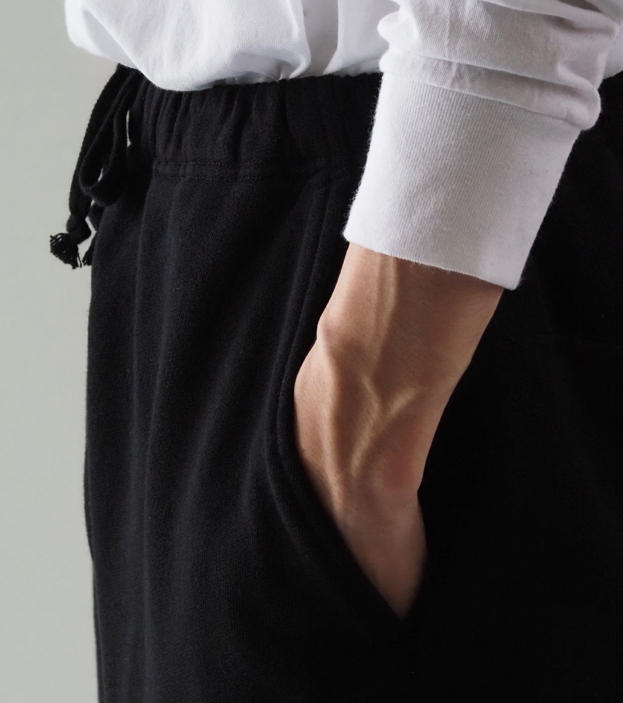 COMOLI Cotton Lined Pants, Black
