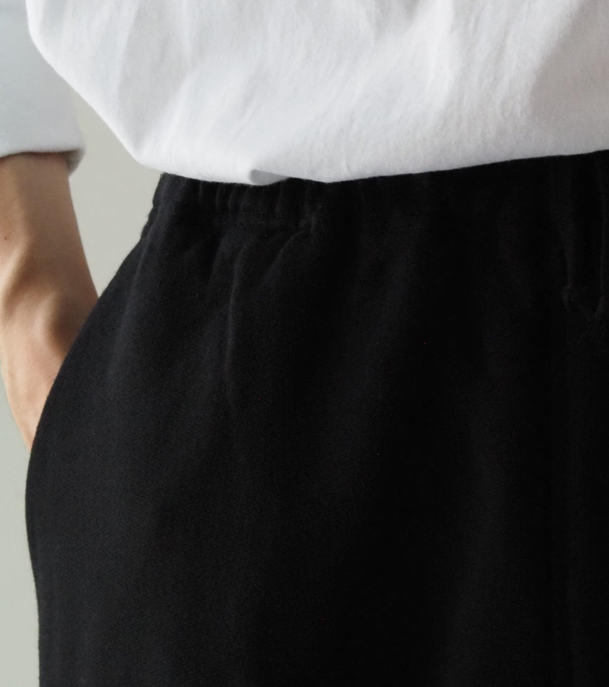COMOLI Cotton Lined Pants, Black