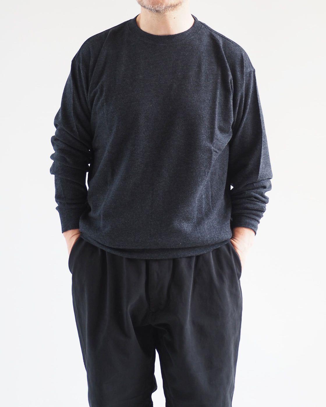 COMOLI Y03-05005 ウール天竺長袖クルー