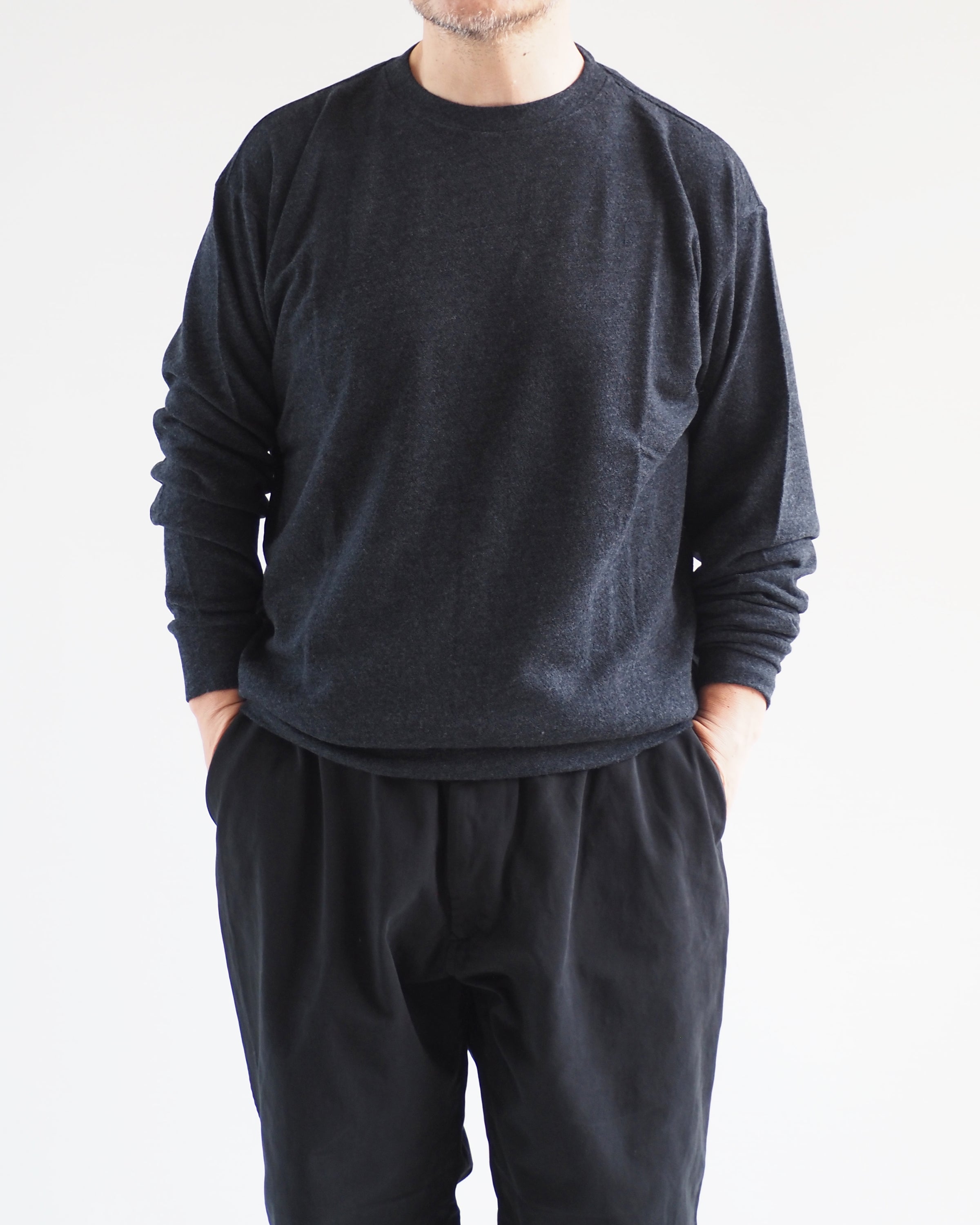COMOLI Y03-05005 ウール天竺長袖クルー