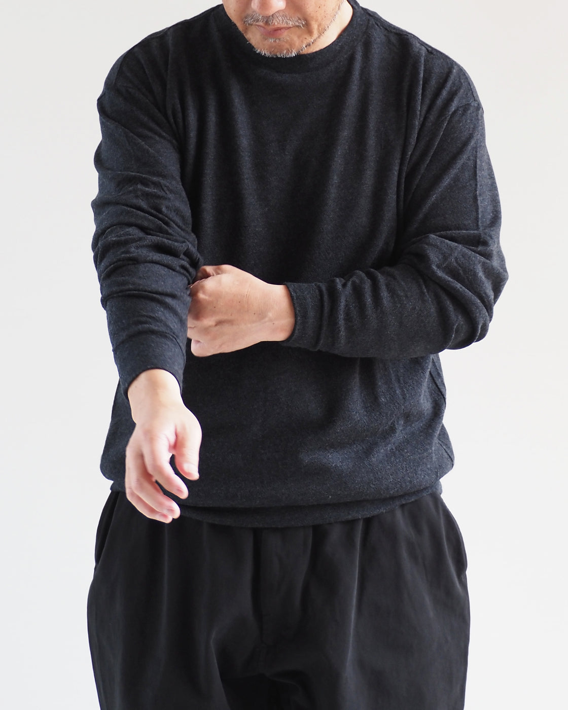 COMOLI Y03-05005 ウール天竺長袖クルー