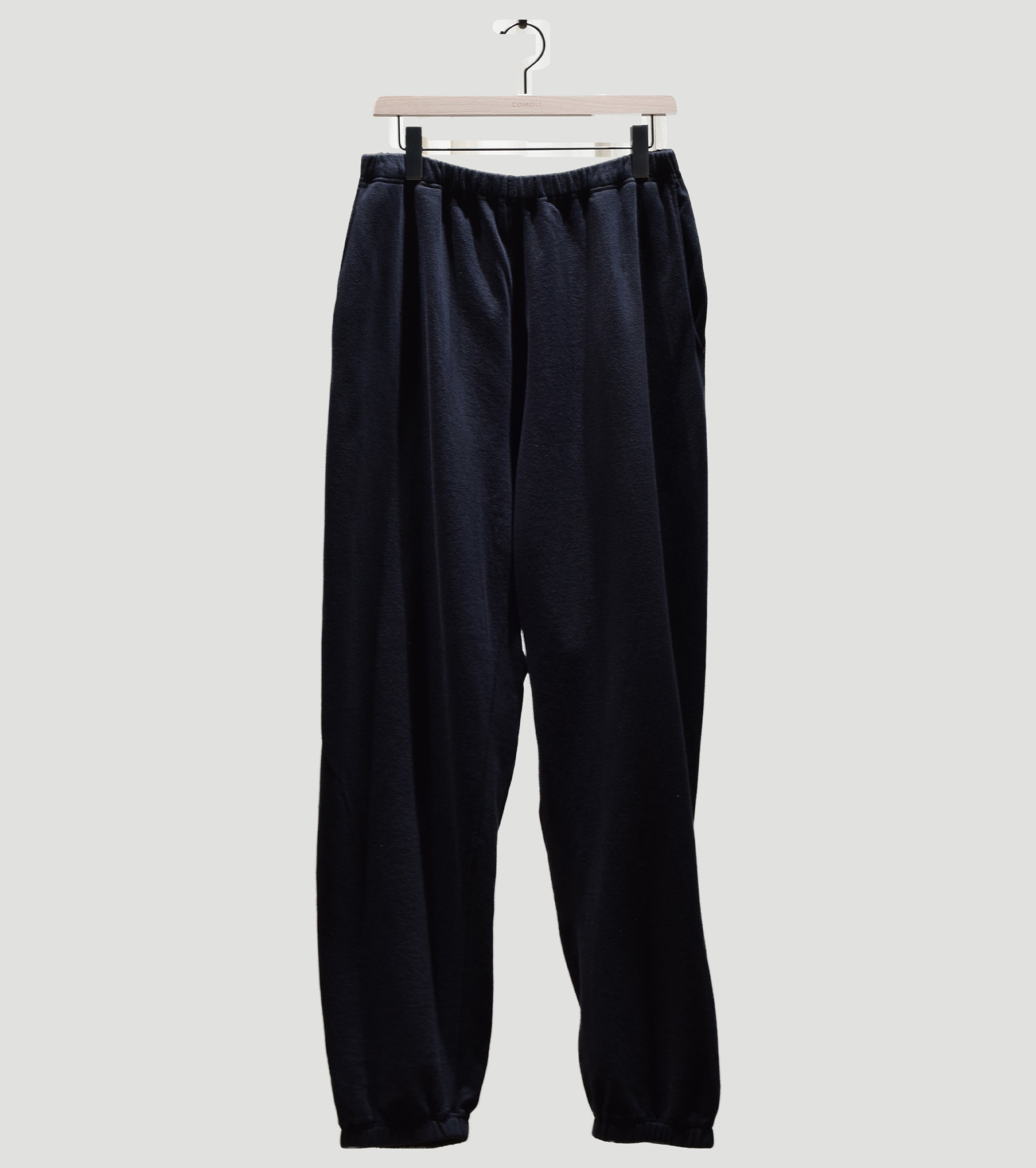 COMOLI Cotton Loopback Pants , Black