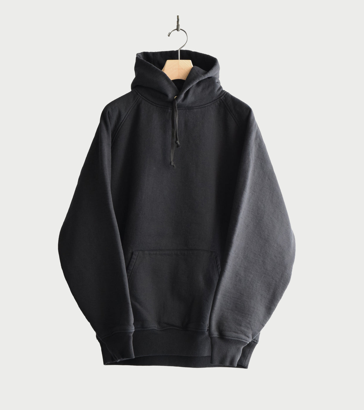 COMOLI Cotton Lined Hoodie , Black