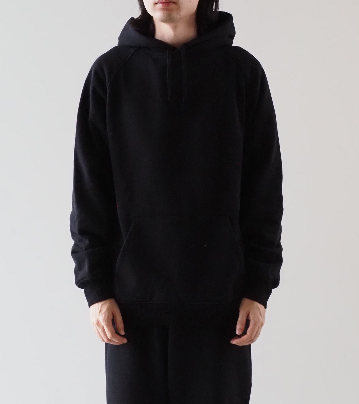 COMOLI Cotton Lined Hoodie , Black