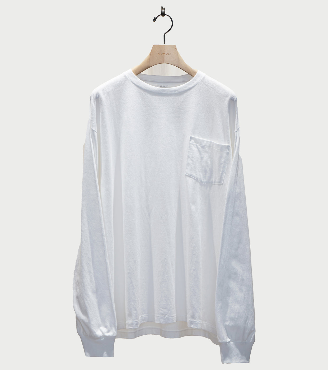 COMOLI Surplus Long Sleeve Shirt , White