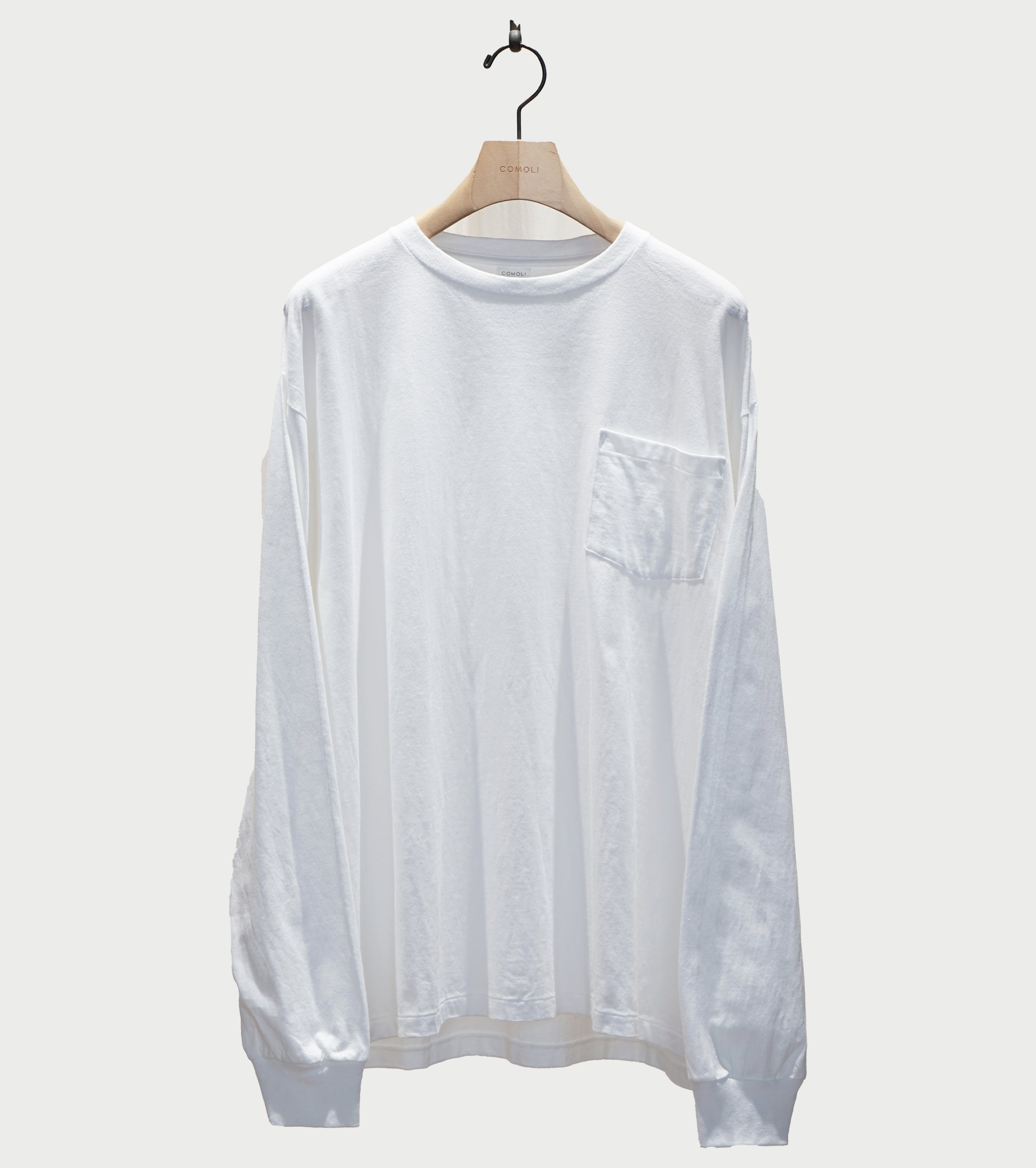 COMOLI Surplus Long Sleeve Shirt , White