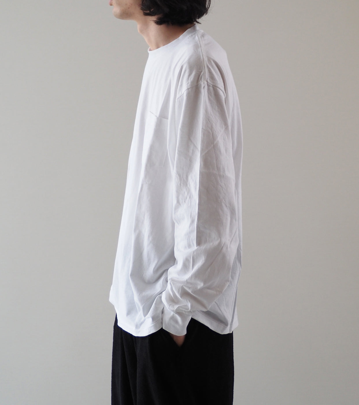 COMOLI Surplus Long Sleeve Shirt , White