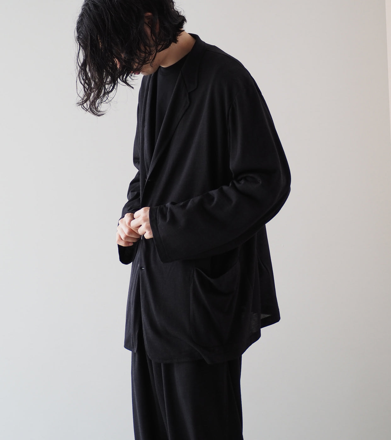 COMOLI Summer Wool Jacket , Charcoal